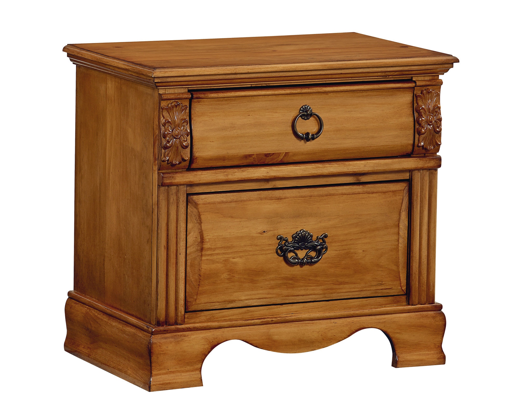 honey pine nightstands