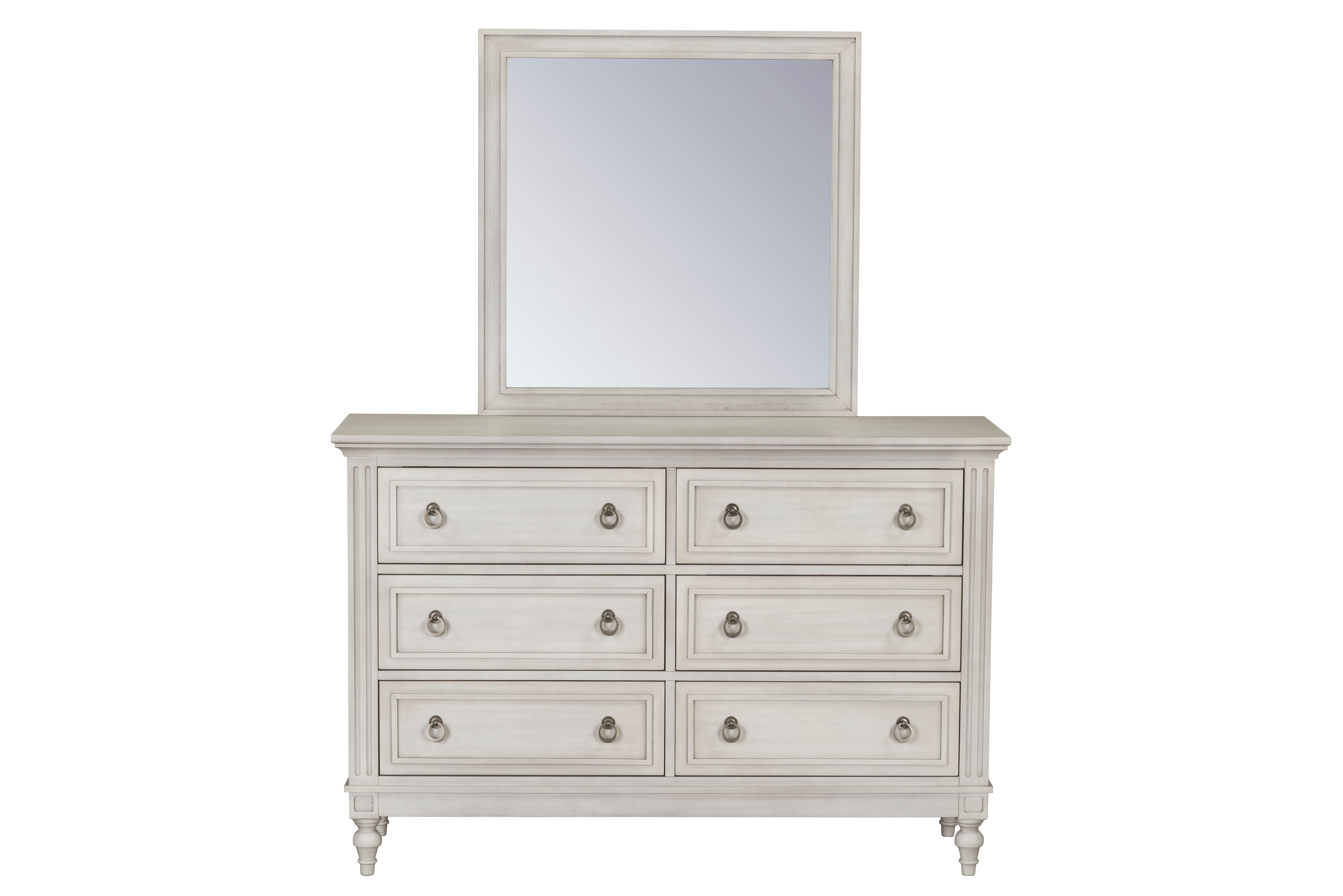 Standard Furniture Bedroom Sarah Youth Dresser With Mirror White