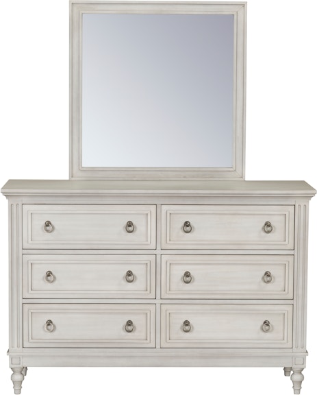 Standard Furniture Bedroom Sarah Youth Dresser With Mirror White 86059 K1 Haynes Brothers