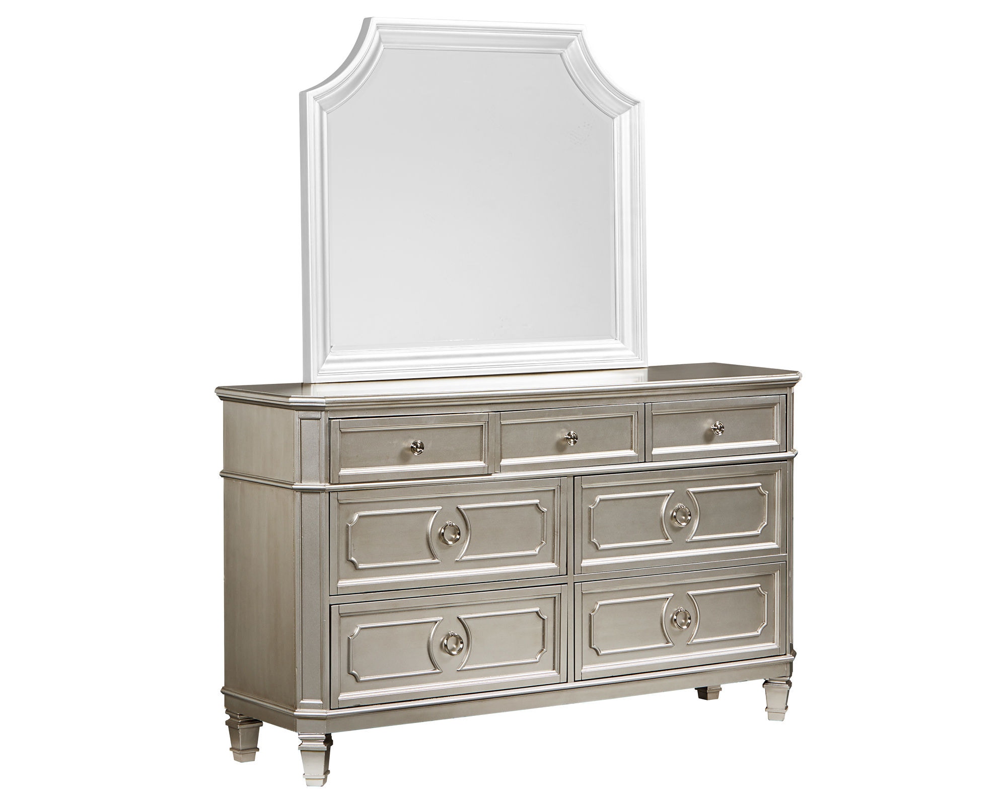 Standard Furniture Bedroom Windsor 7 Drawer Dresser Silver