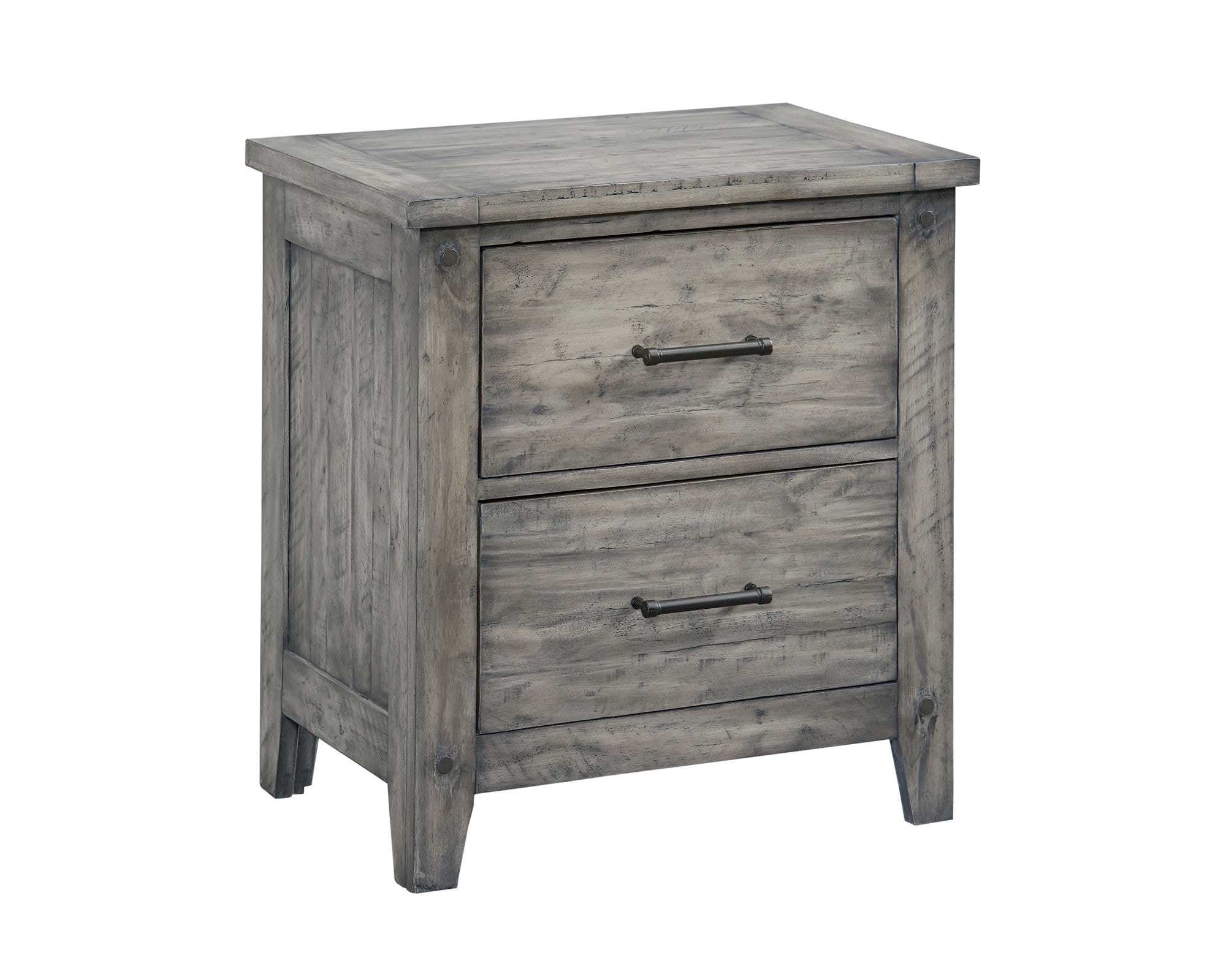 Standard Furniture Bedroom Nelson Grey 2 Drawer Nightstand
