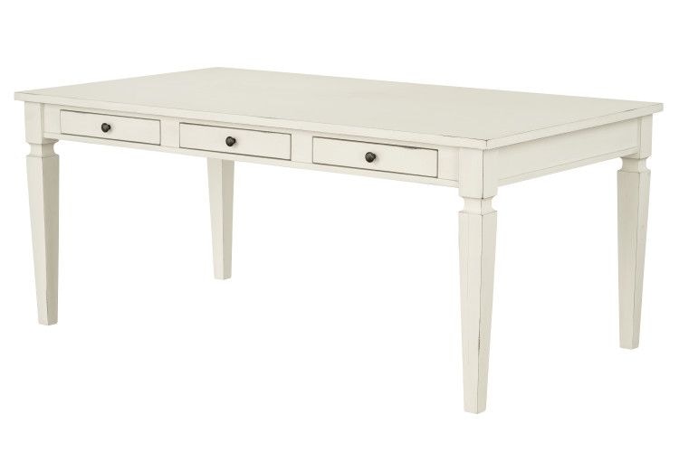 white dining table with storage