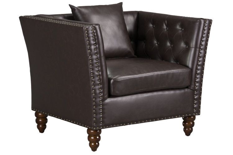 Standard Furniture Living Room Upholstered Dark Chocolate Chair