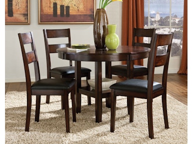 Standard Furniture Round Leg Table With 4 Chairs 10022