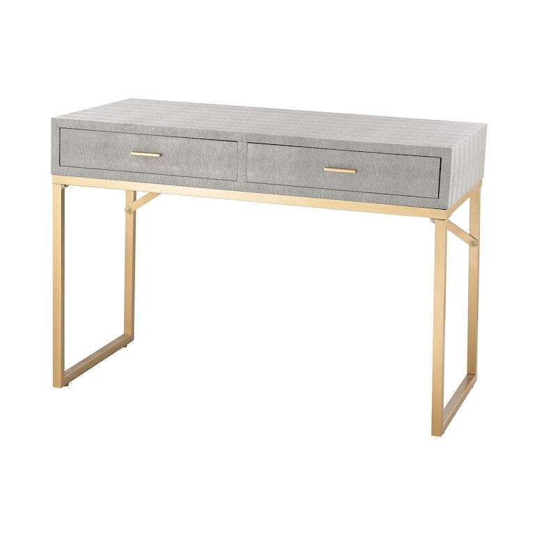 grey desk gold legs