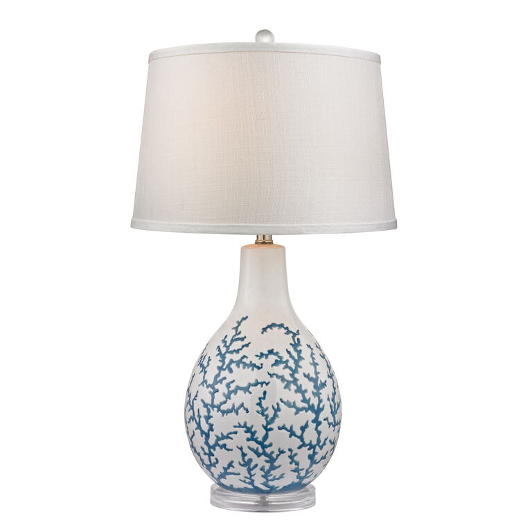 blue and white lamp the range