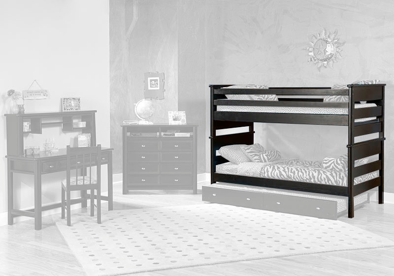 Trendwood Youth Twin/Twin Bunk Bed Frame 4520 Hansens Furniture Modesto and Winton CA Showrooms