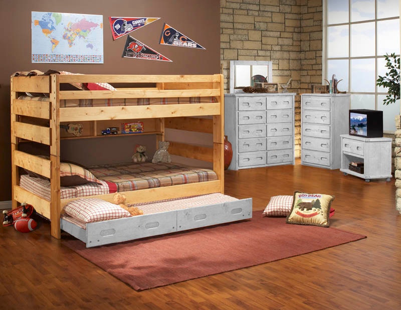Trendwood Youth Bunkhouse Trundle Bed Twin 4739 Fiore Furniture Company Altoona Pa
