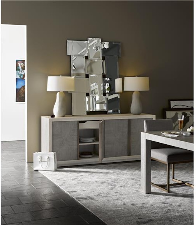 Modern Desmond Dining Room Set (Flint) w/ Cooper Quartz Chairs