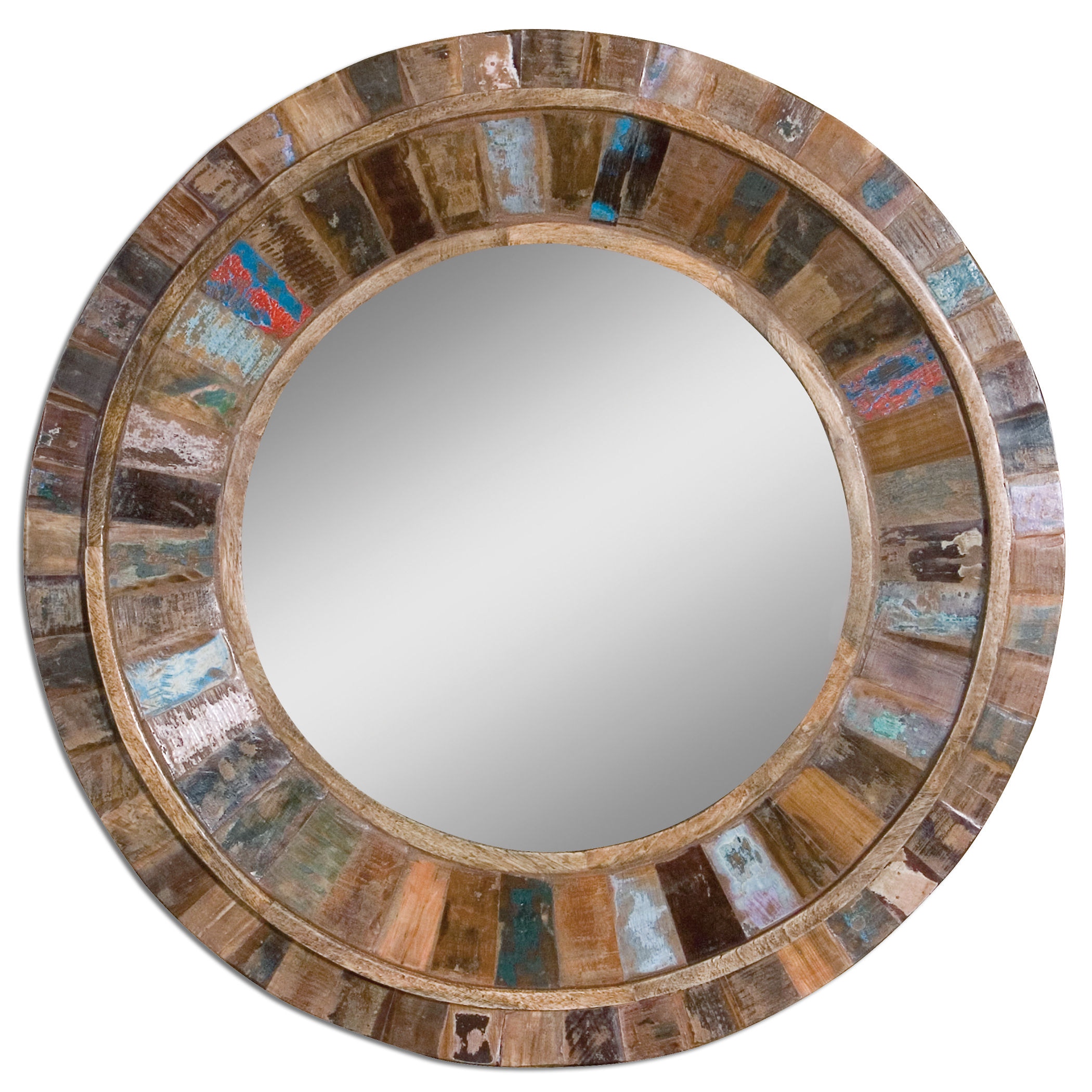 Round rustic online mirror