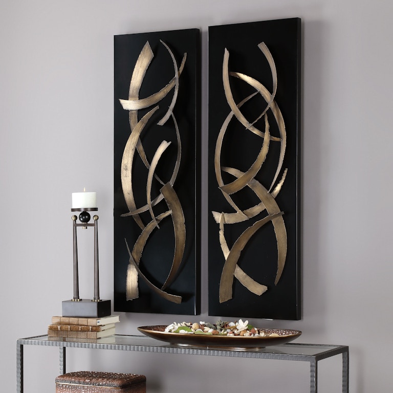 Uttermost Accessories Brushstrokes Metal Wall Art, S/2