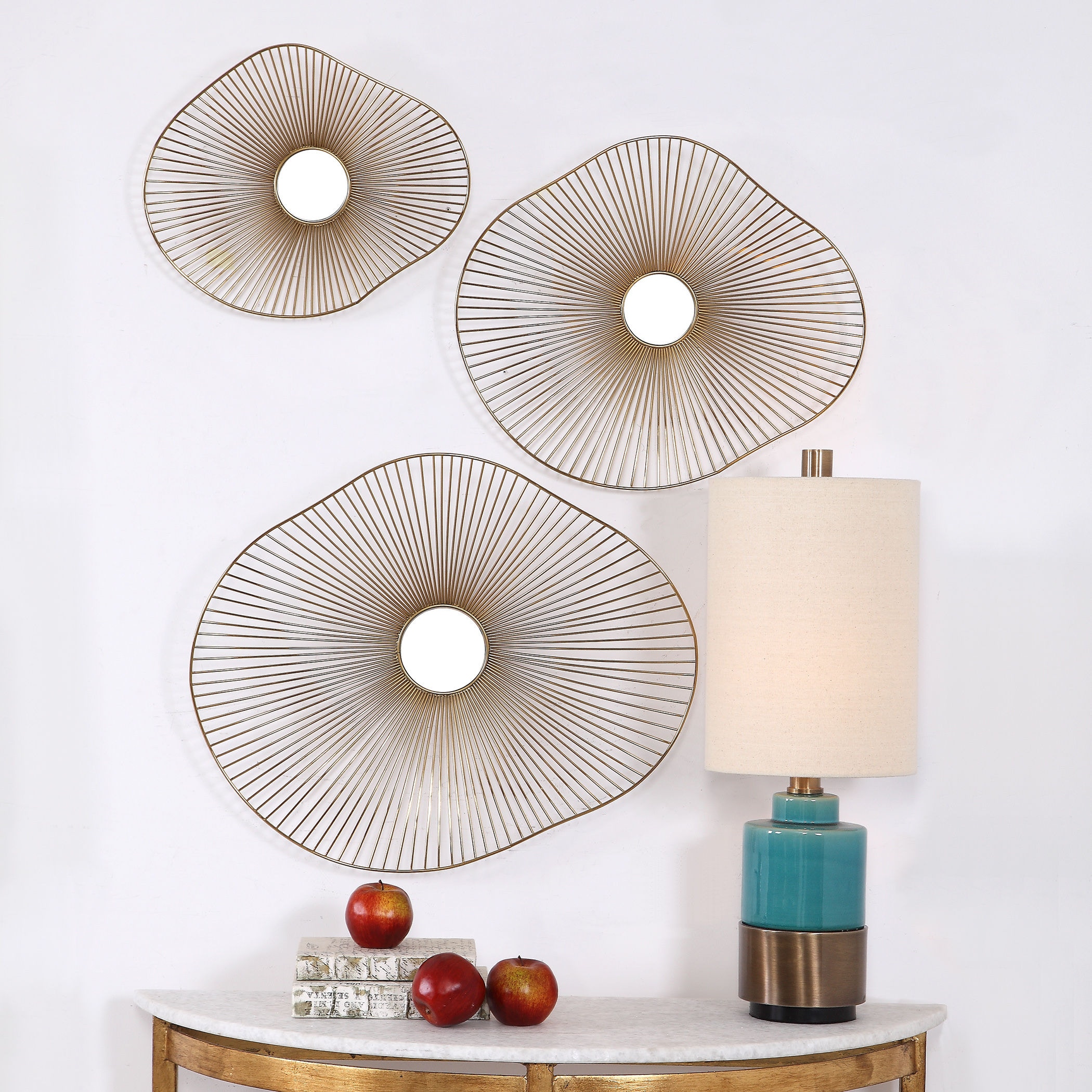 Uttermost Wall Decor Avarie Gold Metal Wall Art Set/3 04182 Hickory