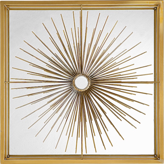 Starlight Mirrored Brass Wall Decor UT04304