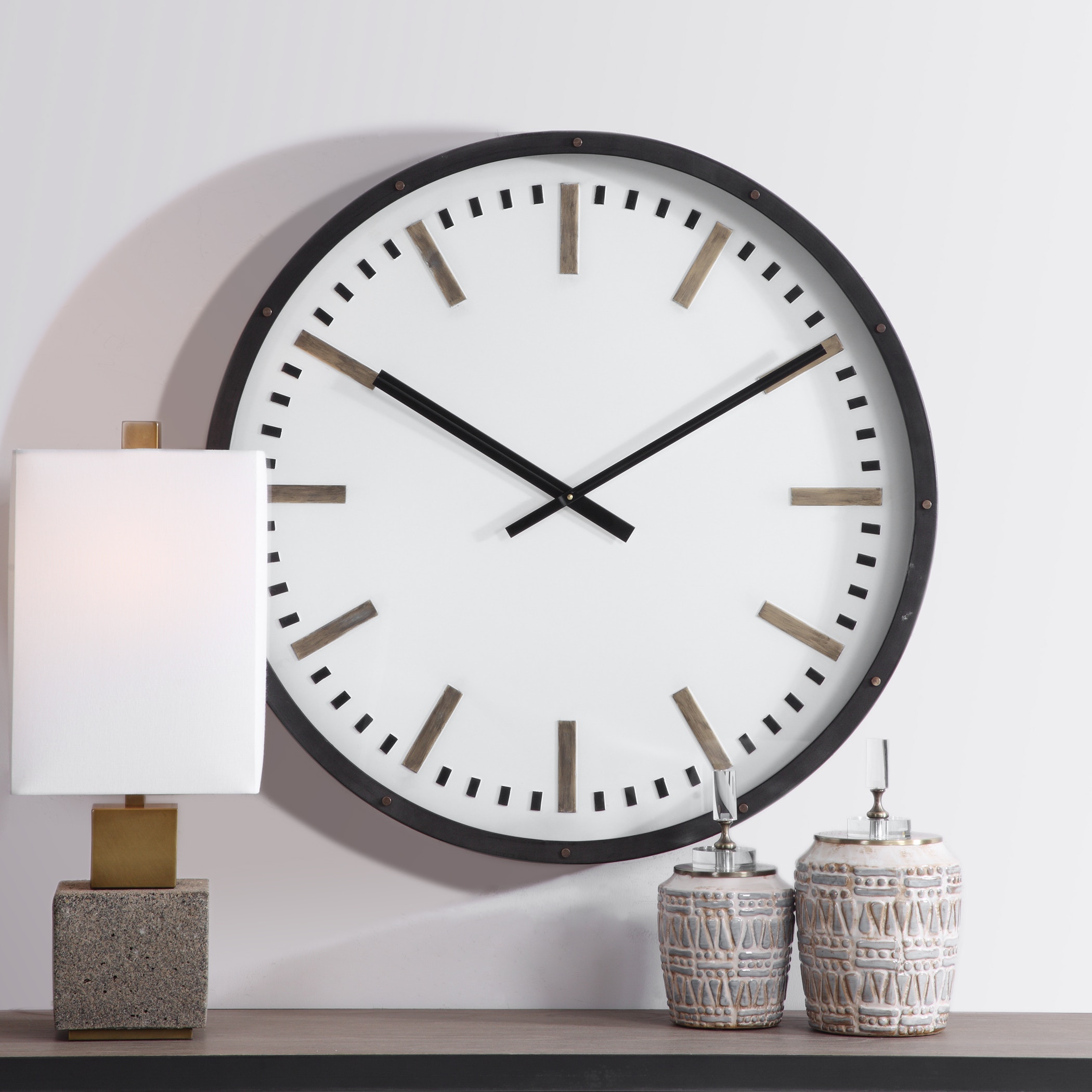Uttermost Clocks Fleming Large Wall Clock 06103 - Mountain Comfort