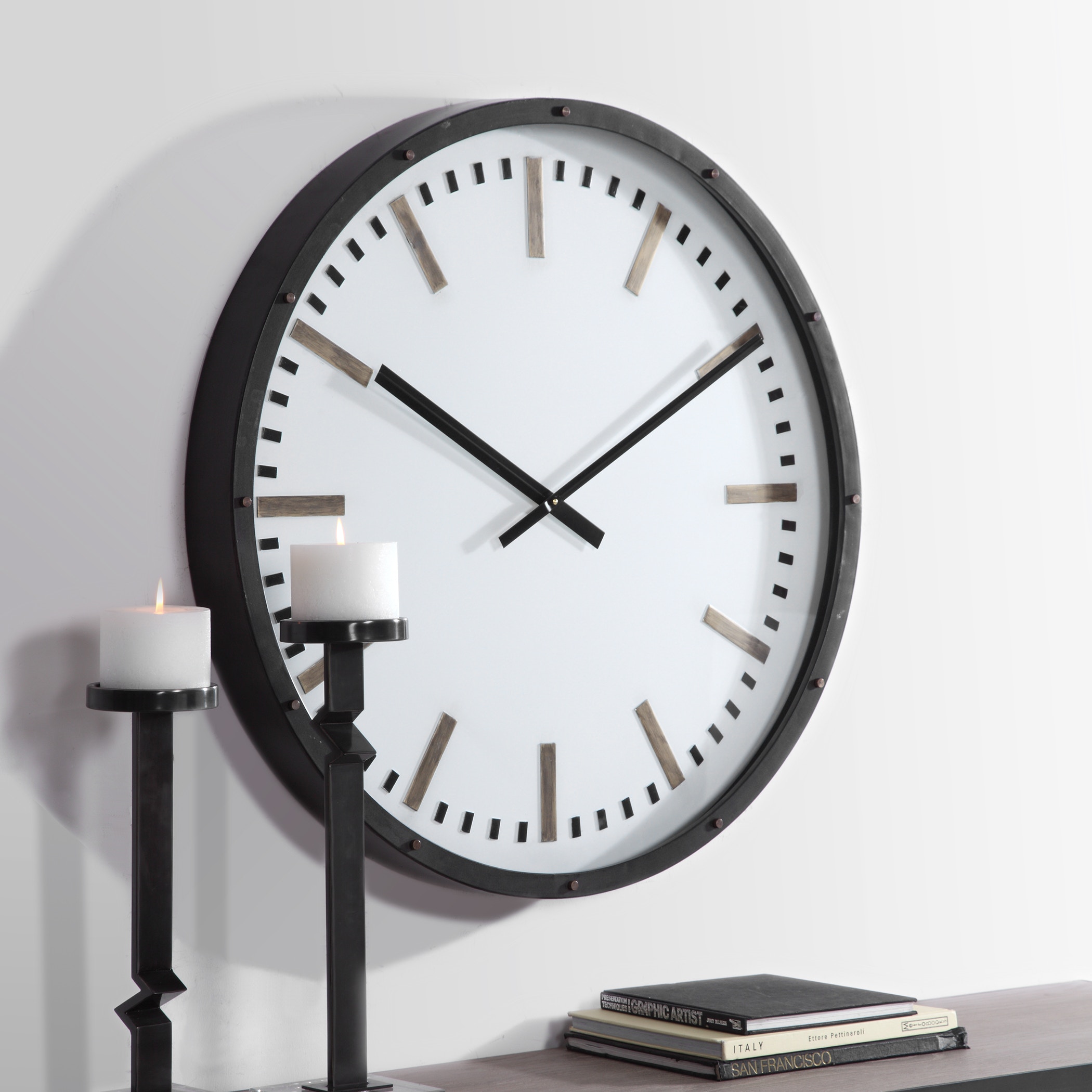 Uttermost Clocks Fleming Large Wall Clock 06103 - Mountain Comfort