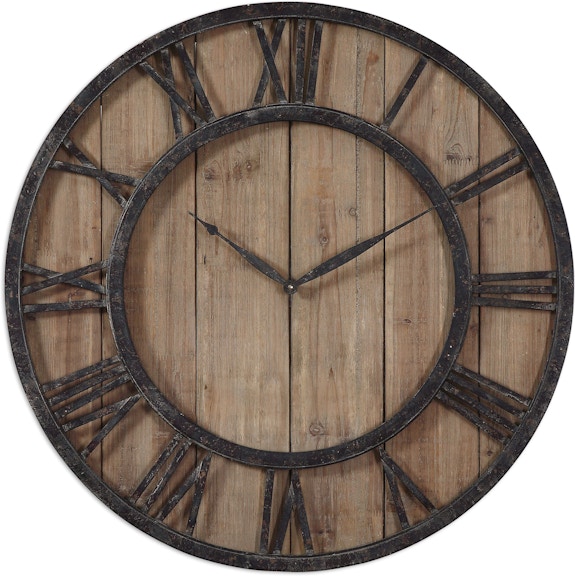 Uttermost Powell Wooden Wall Clock 6344 06344