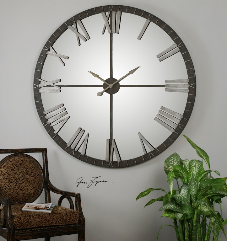 Uttermost Accessories Amelie Large Bronze Wall Clock 6419 Penny Uttermost Amelie Large Bronze Wall Clock 6419