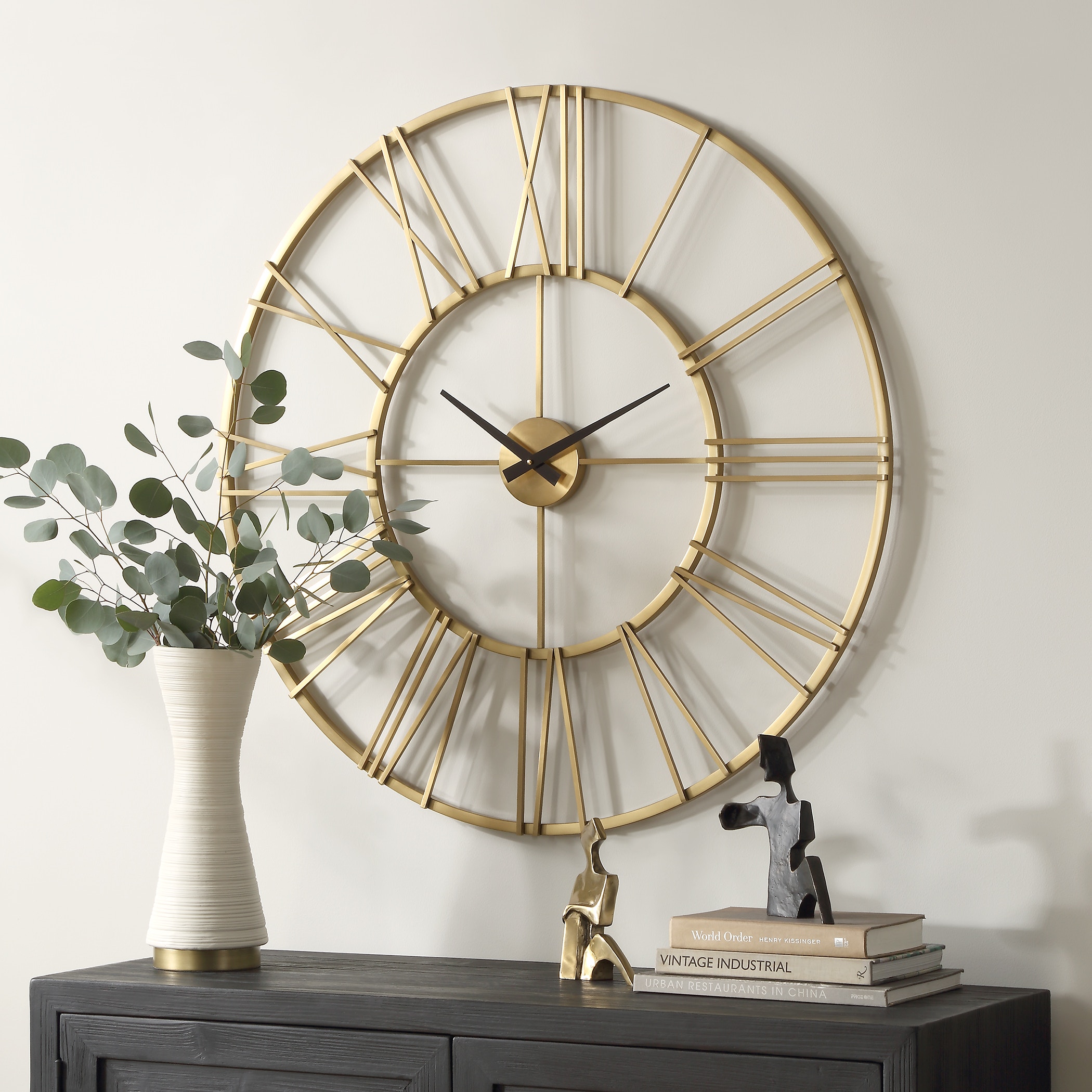 Uttermost Clocks Keyann Brass Wall Clock 06466 - iFurnish - Frisco