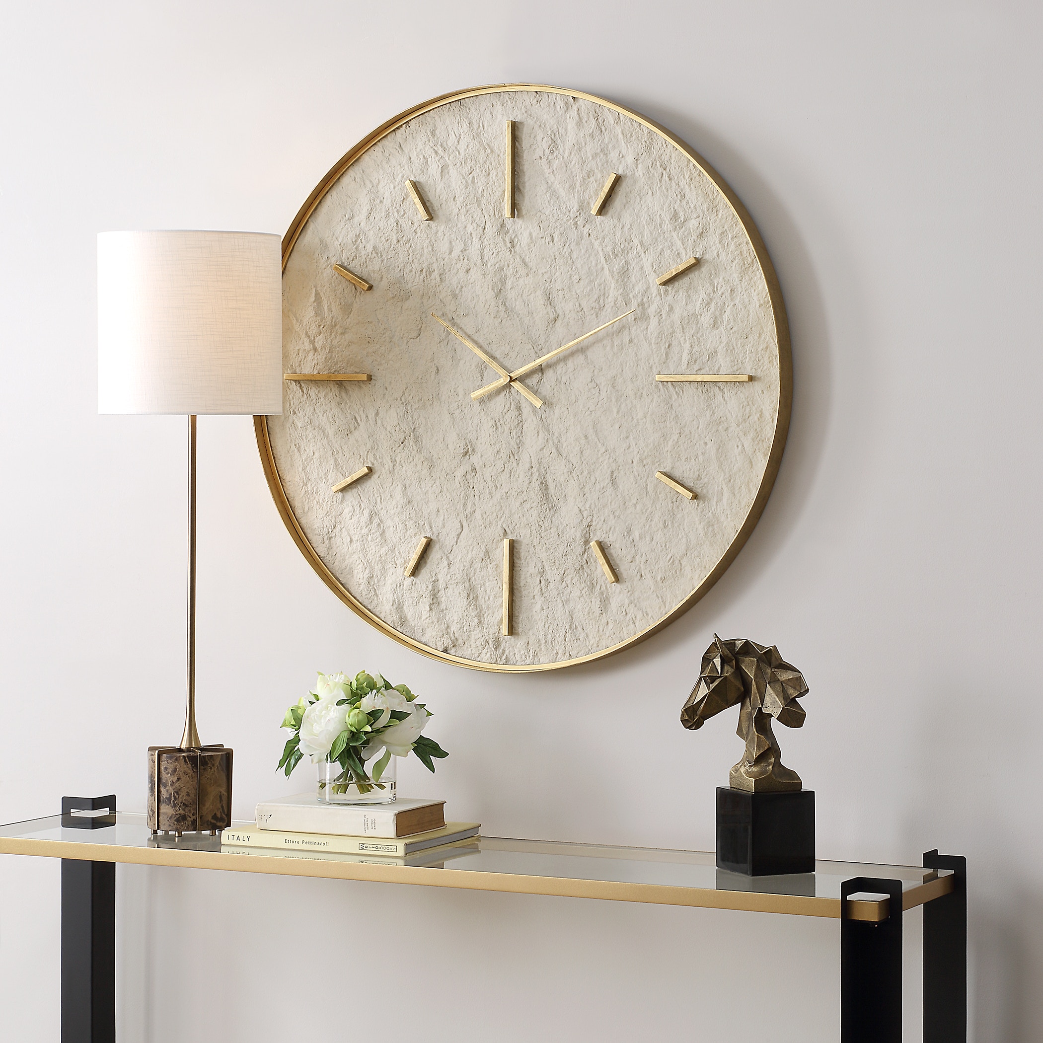 Uttermost Clocks Stone Serenity Wall Clock 06467 - Grossman