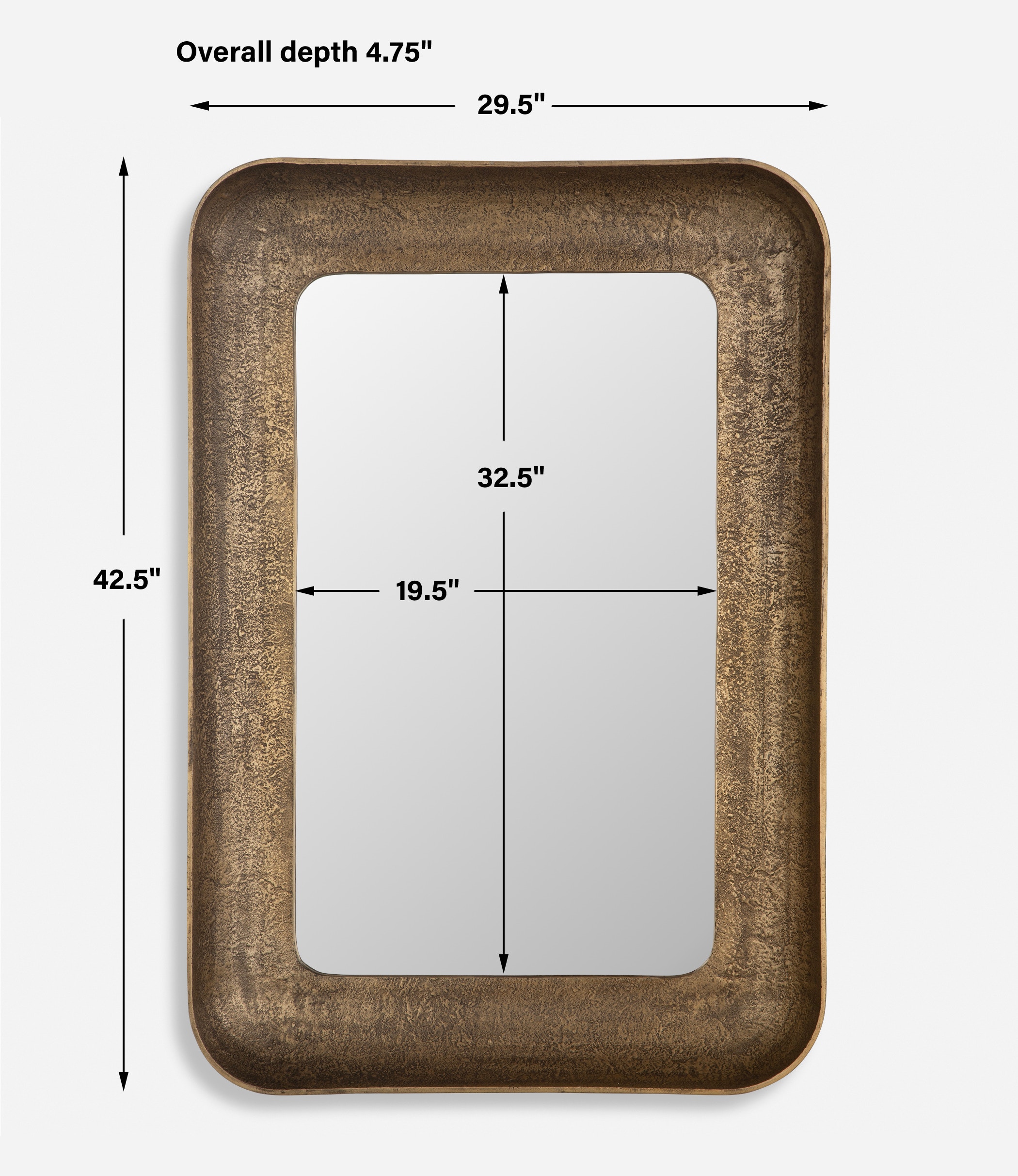 Uttermost Mirrors Alvaro Antique Brass Mirror 07087 - Schmitt