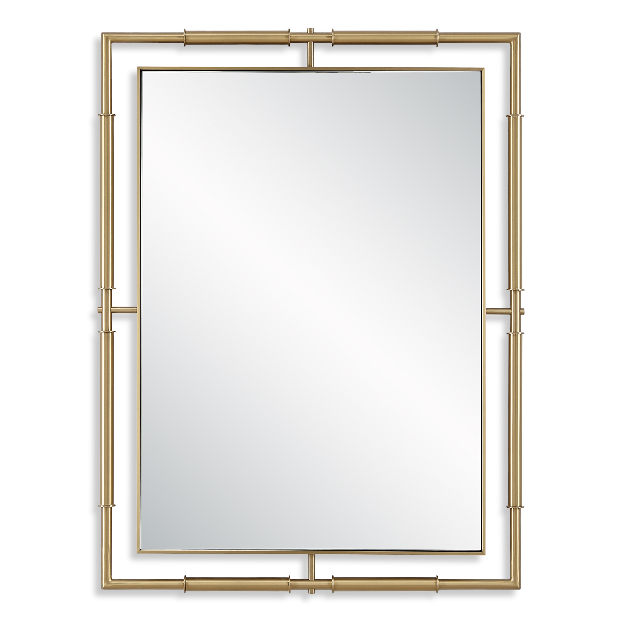 Uttermost Mirrors It's All Connected Rectangle Brass Mirror 08188