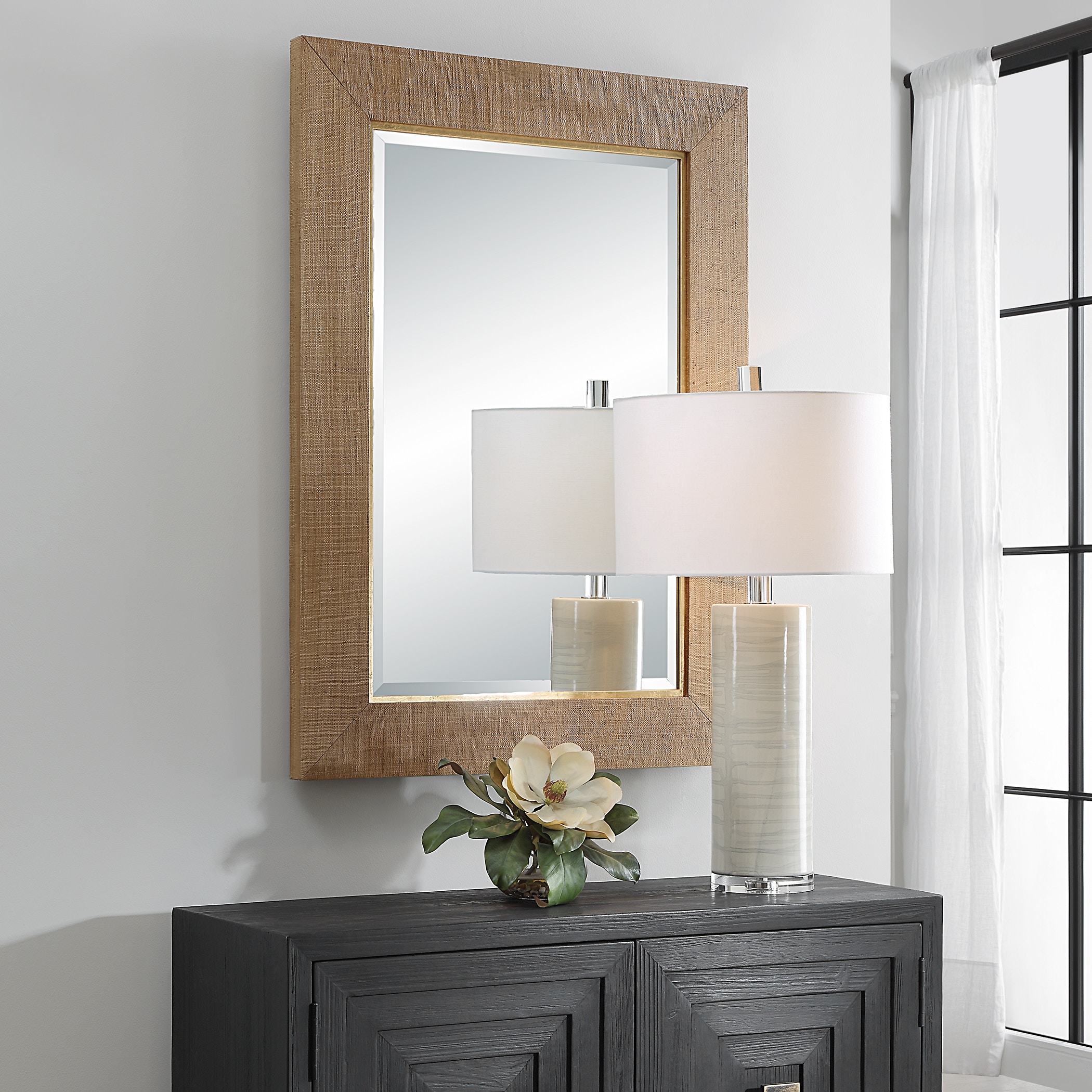 Bungalow Grass Cloth Mirror UT08208