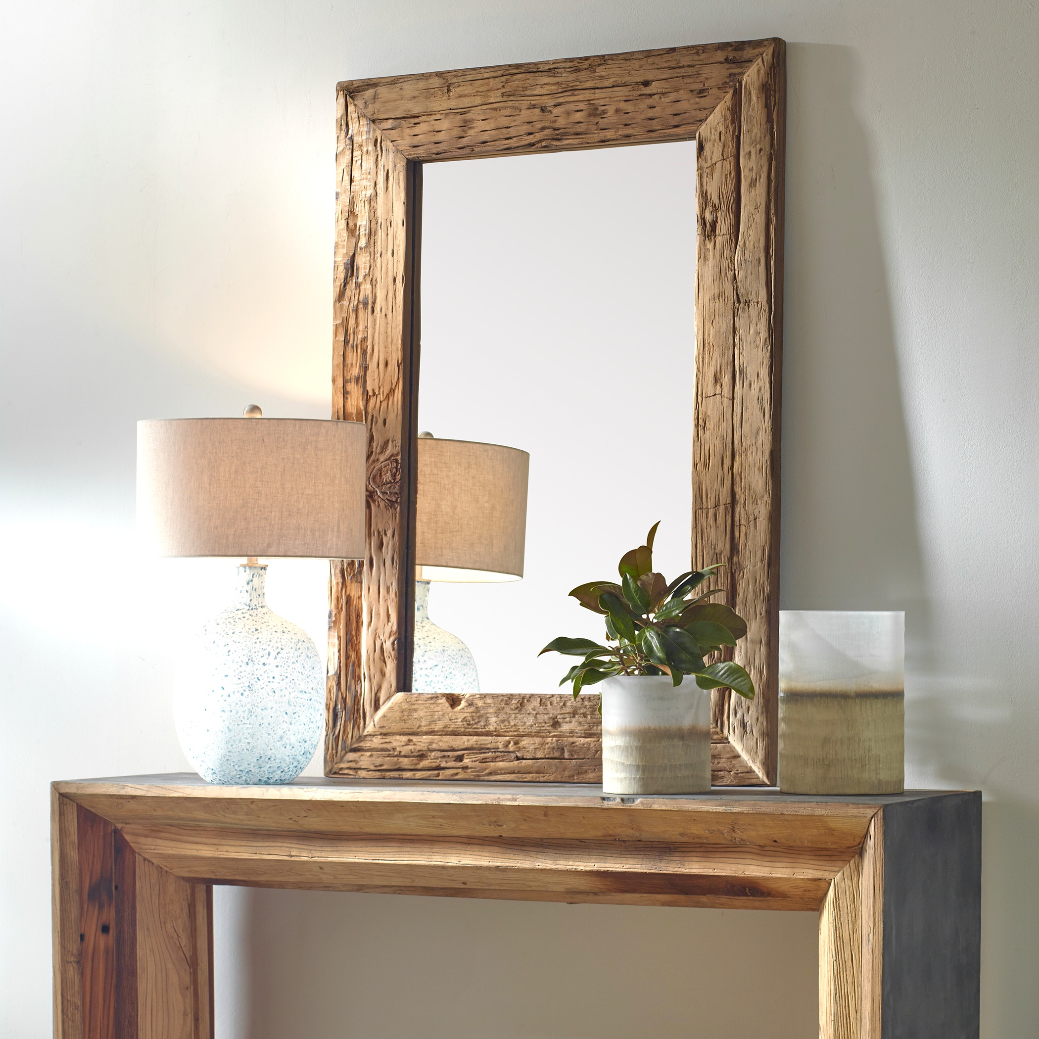 Uttermost Mirrors Rennick Large Reclaimed Pine Mirror 08209