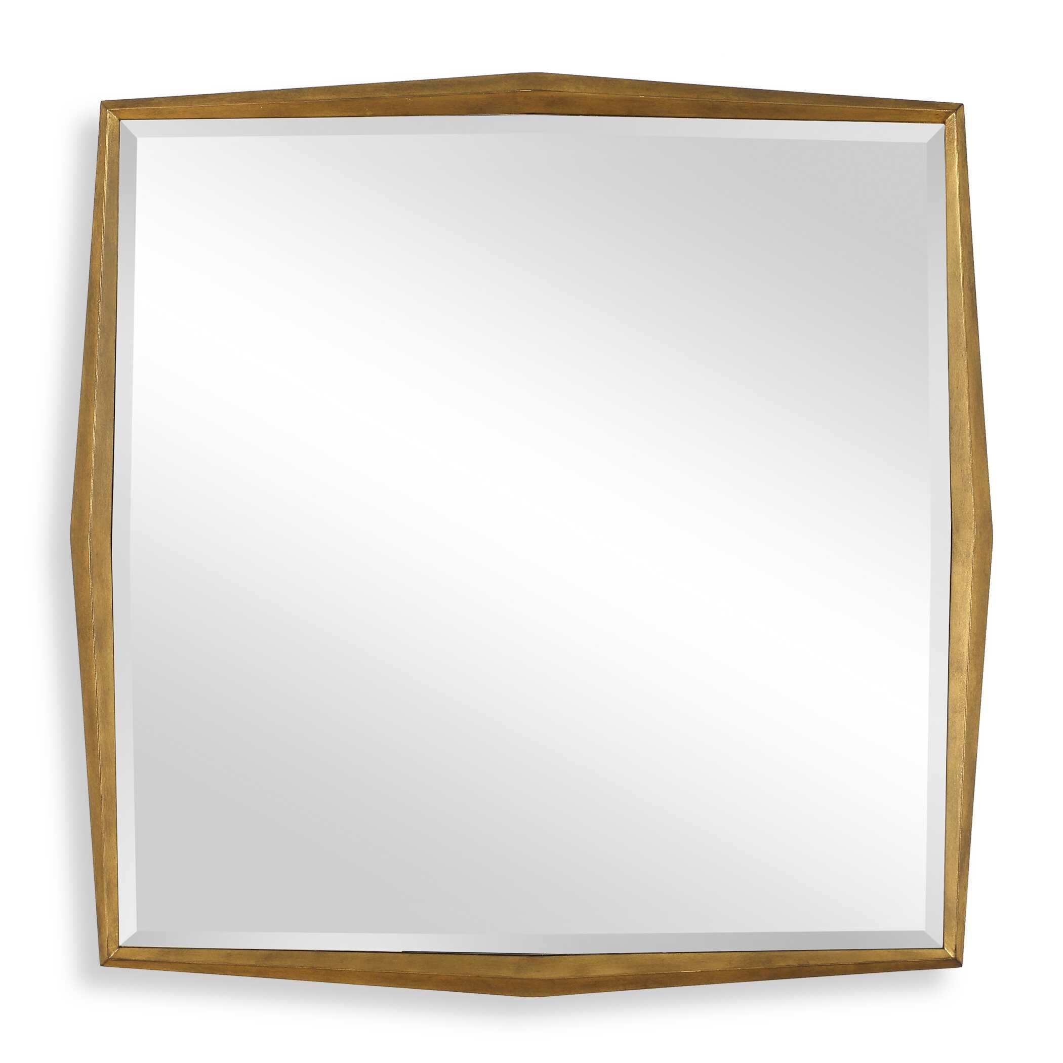 美品　UTTERMOSTアターマスト社製Gold Mirror大型鏡 Uttermost Mirrors On Point Square Gold Mirror 08258 - Grossman