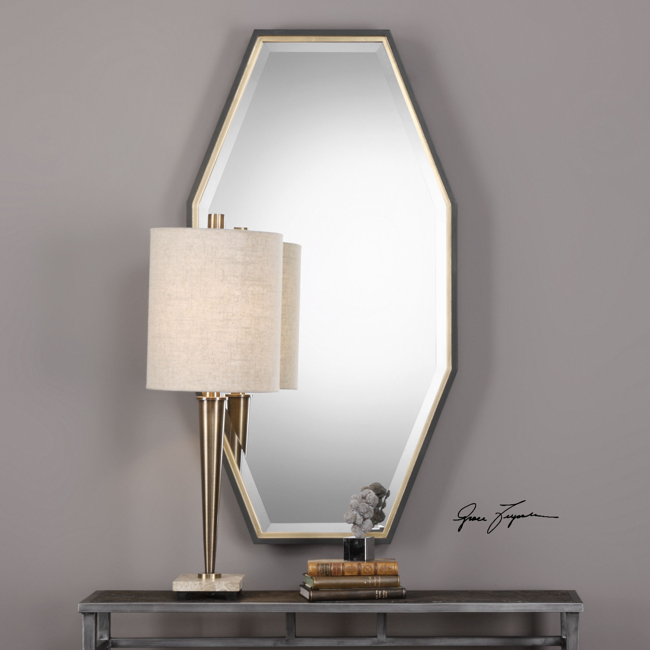 Uttermost Mirrors Savion Gold Octagon Mirror 9258 - Klingman's