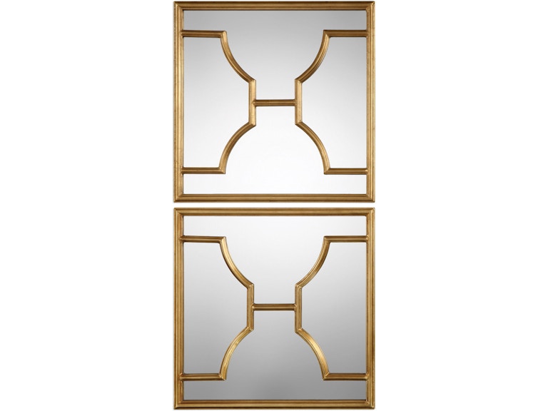 Uttermost Mirrors Misa Gold Square Mirrors S/2 09268 - Kendall Furniture -  Selbyville, DE
