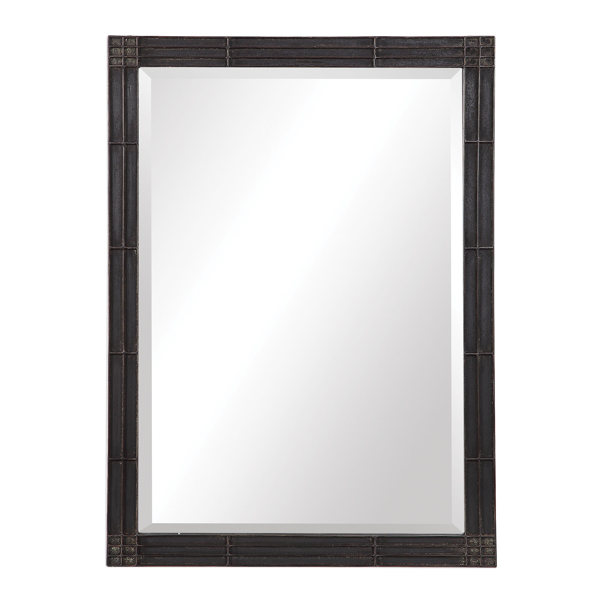 Gower Aged Black Vanity Mirror UT09485