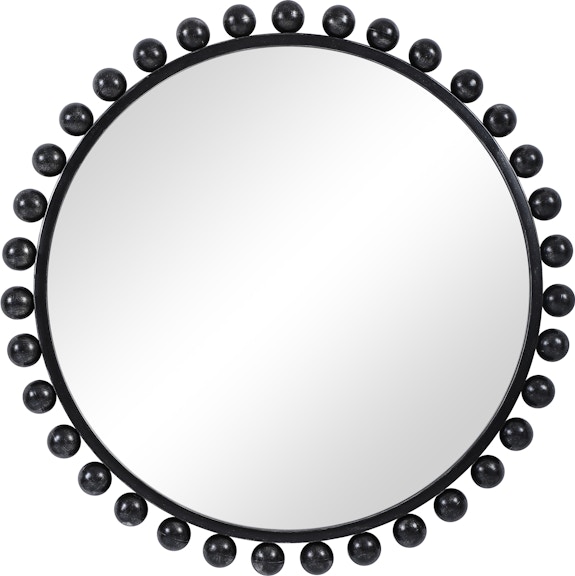 Uttermost Cyra Black Round Mirror 9694 09694