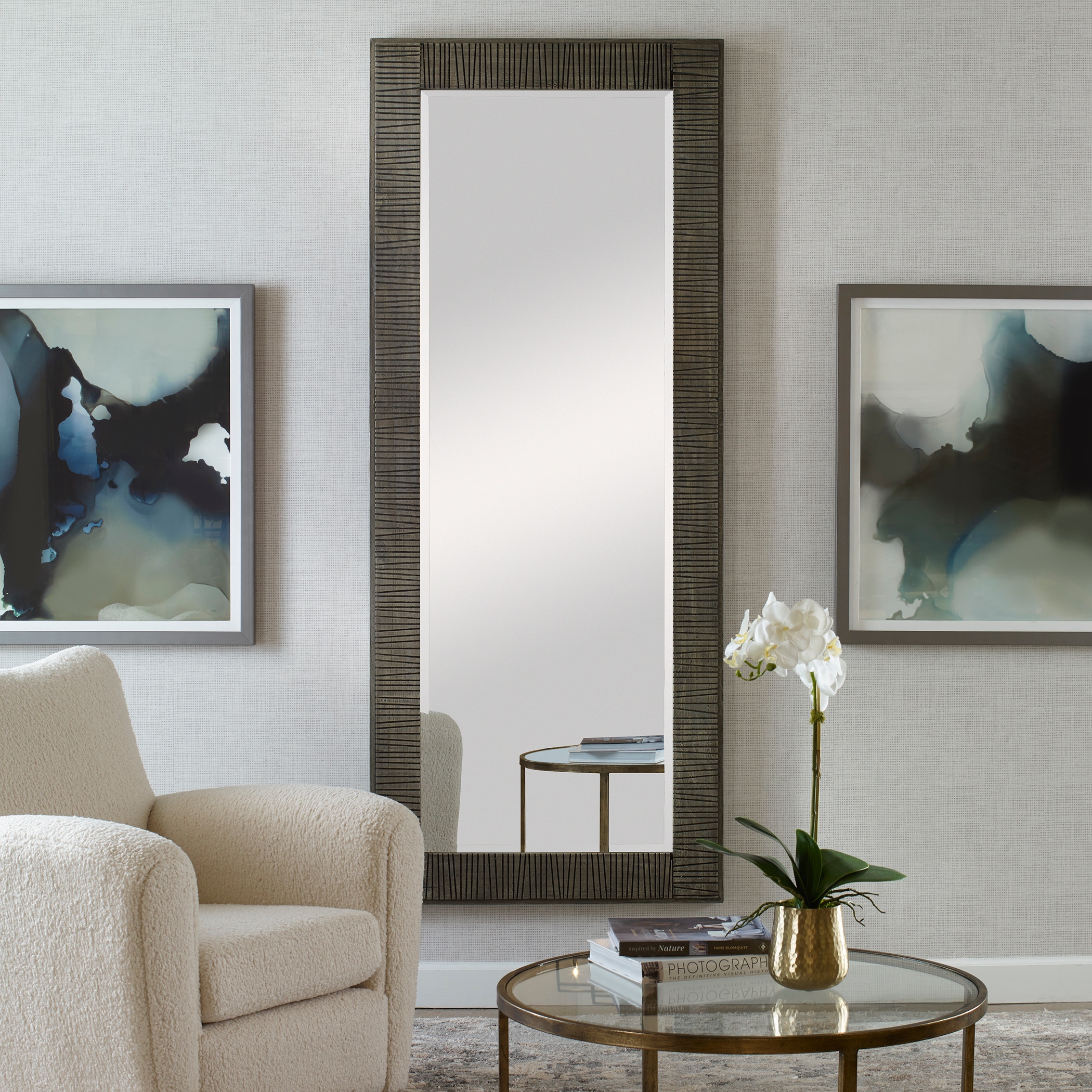 Figaro Oversized Wooden Mirror UT09851