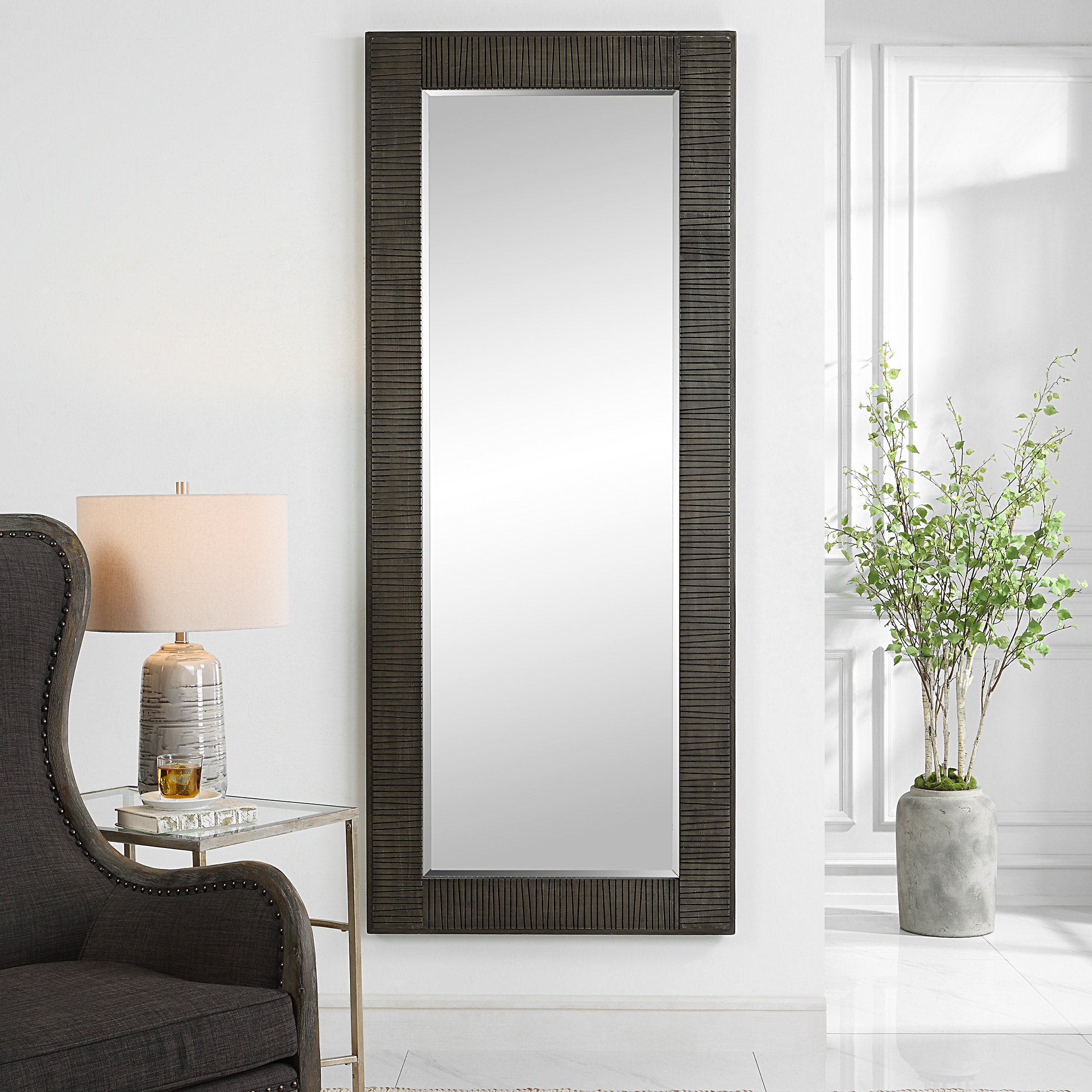 Figaro Oversized Wooden Mirror UT09851