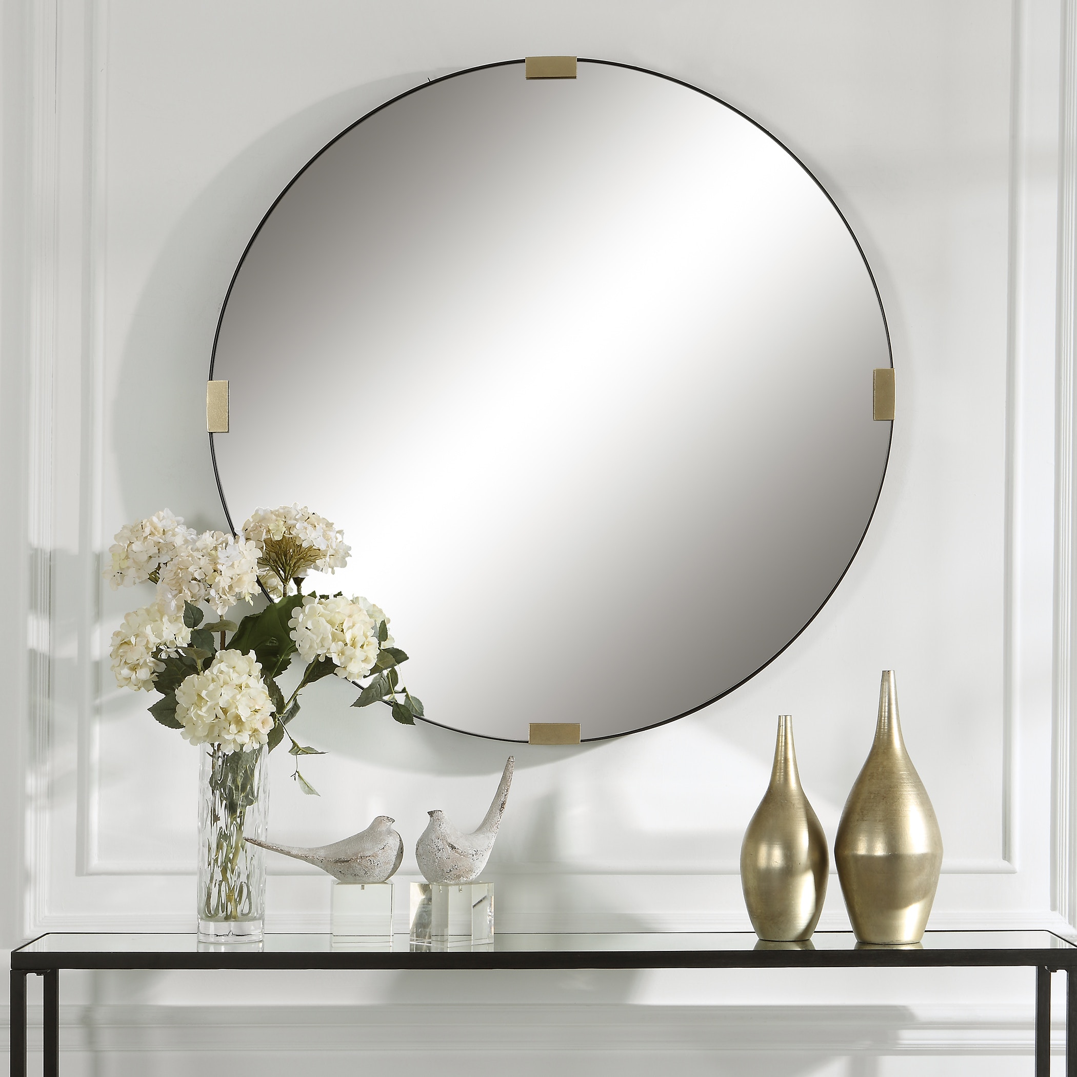 Uttermost Mirrors Clip Modern Round Mirror 9882 The Cleveland