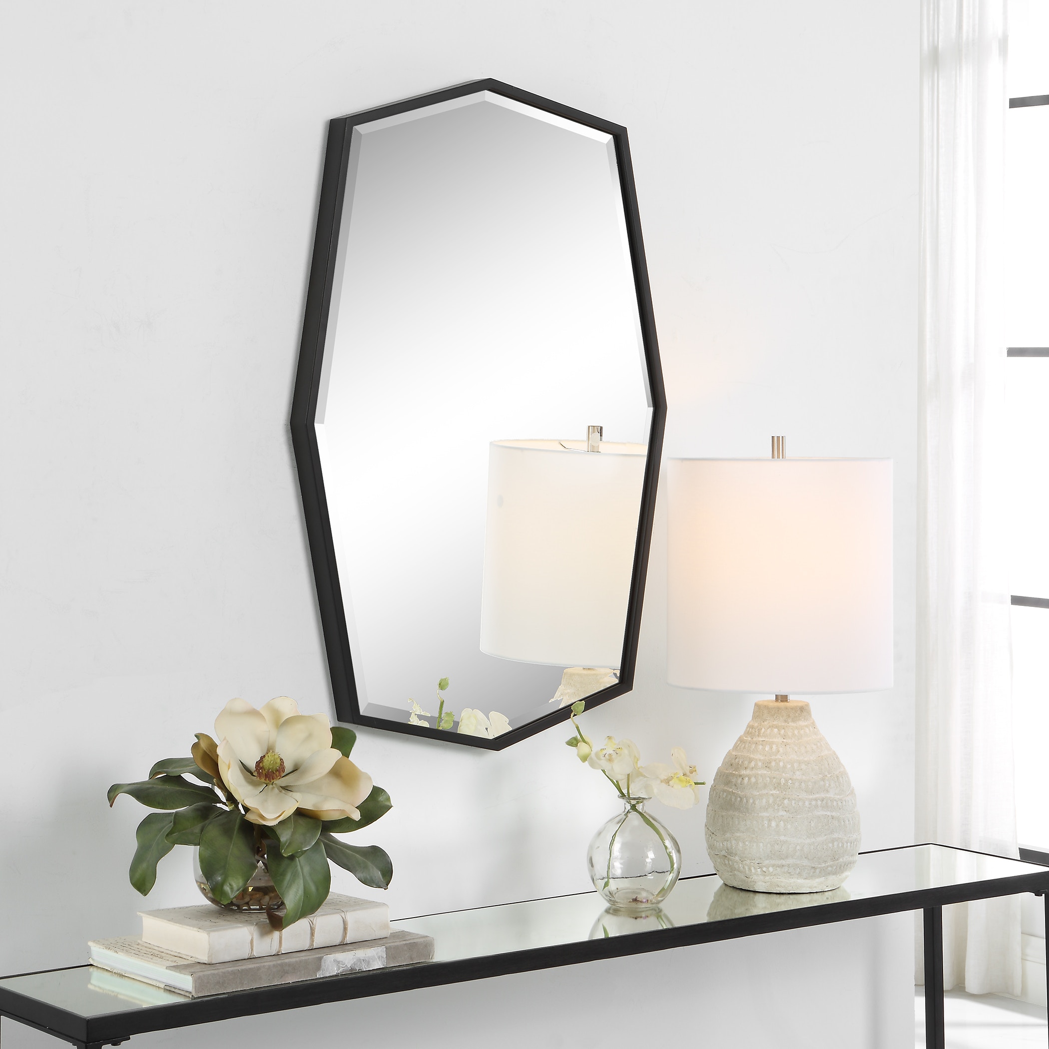 Uttermost Mirrors Facet Octagonal Iron Mirror 09889 Uttermost Mirrors Facet Octagonal Iron Mirror 09889