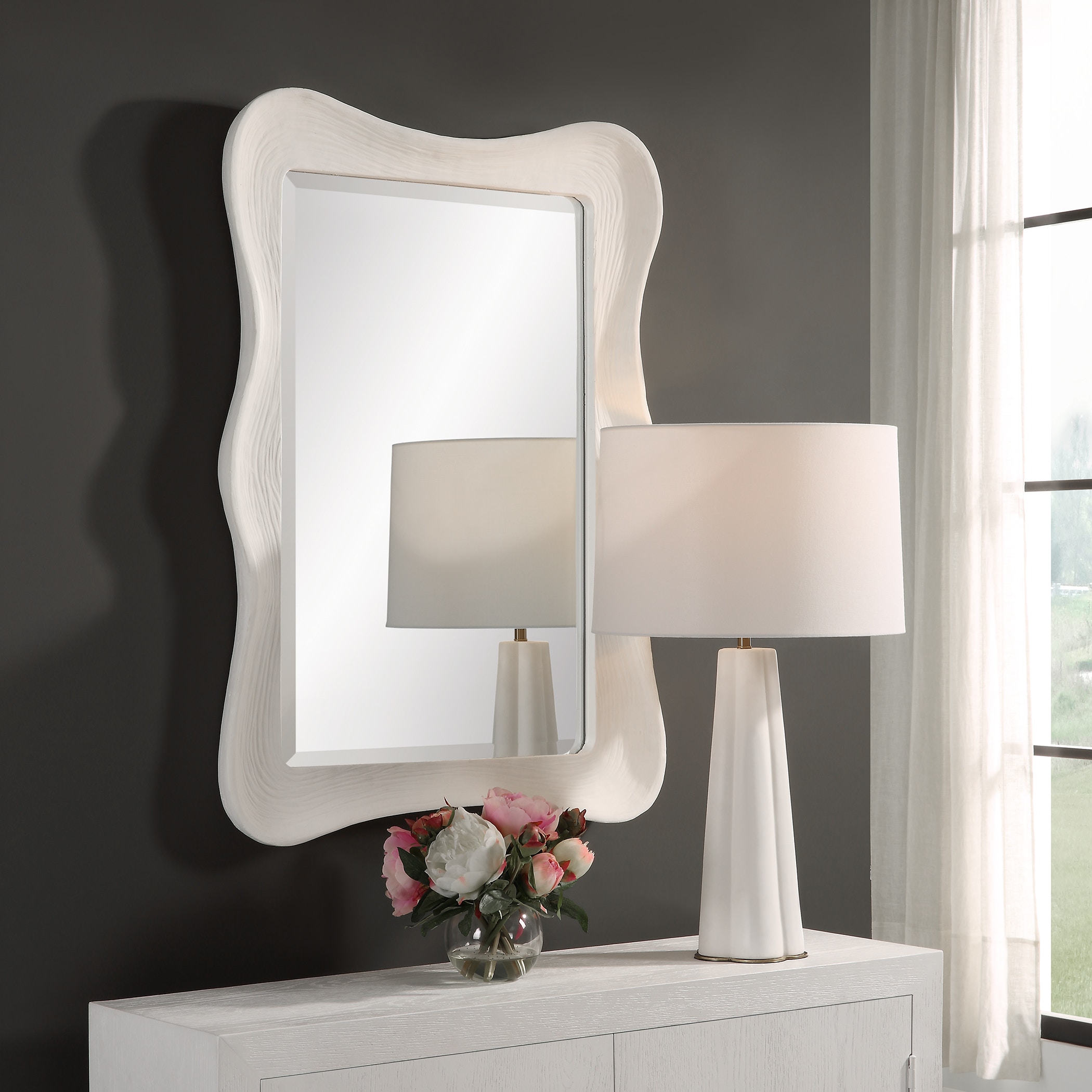 Uttermost Mirrors Whitehaven Wavy Rectangle Mirror 09954