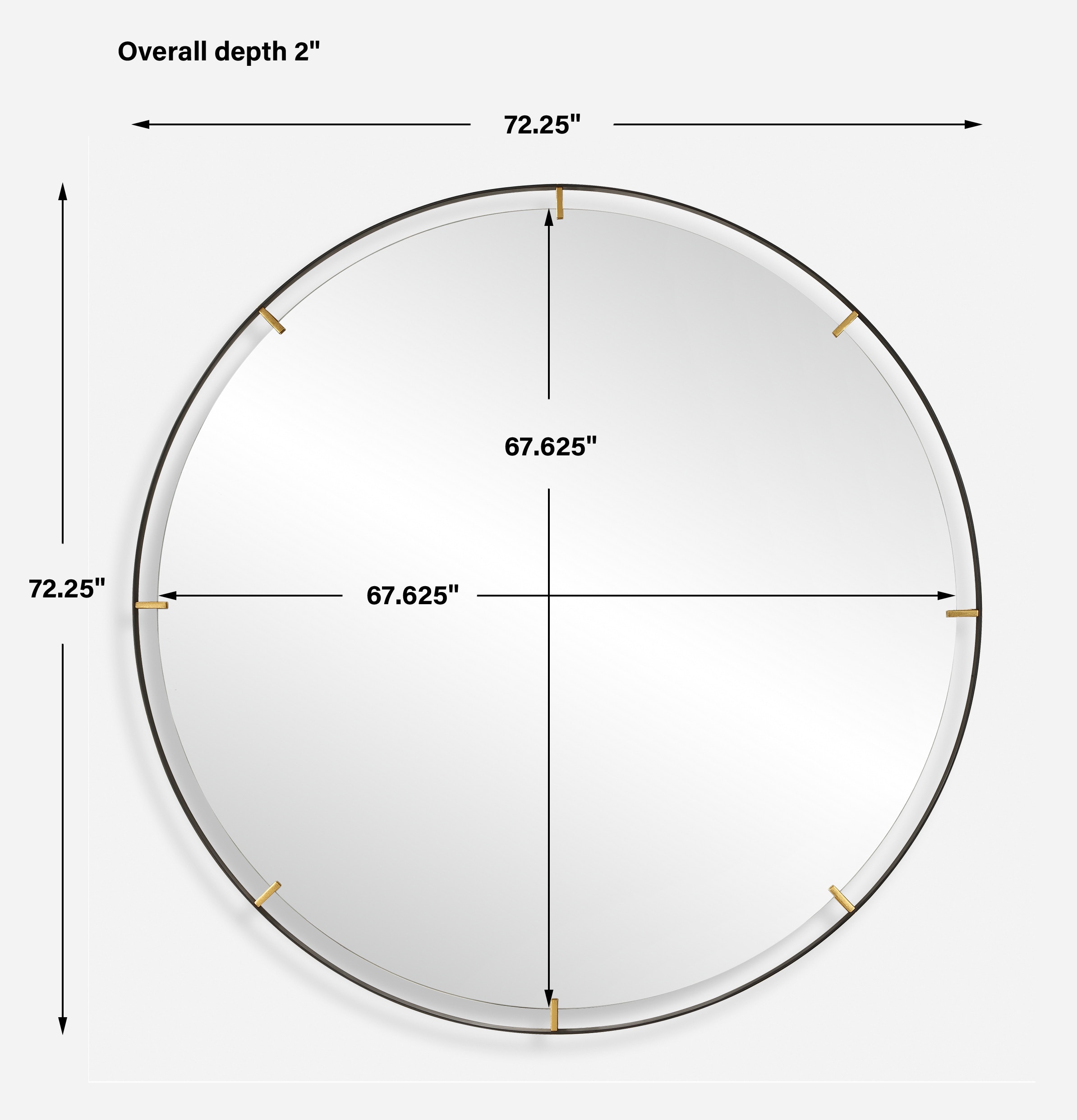 Grand Pendulum Round Mirror UT09982