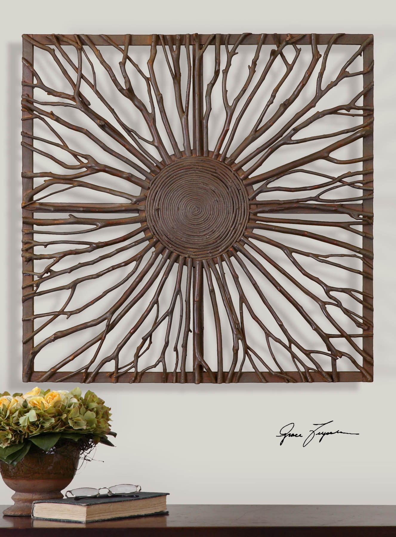 uttermost josiah square wooden wall art