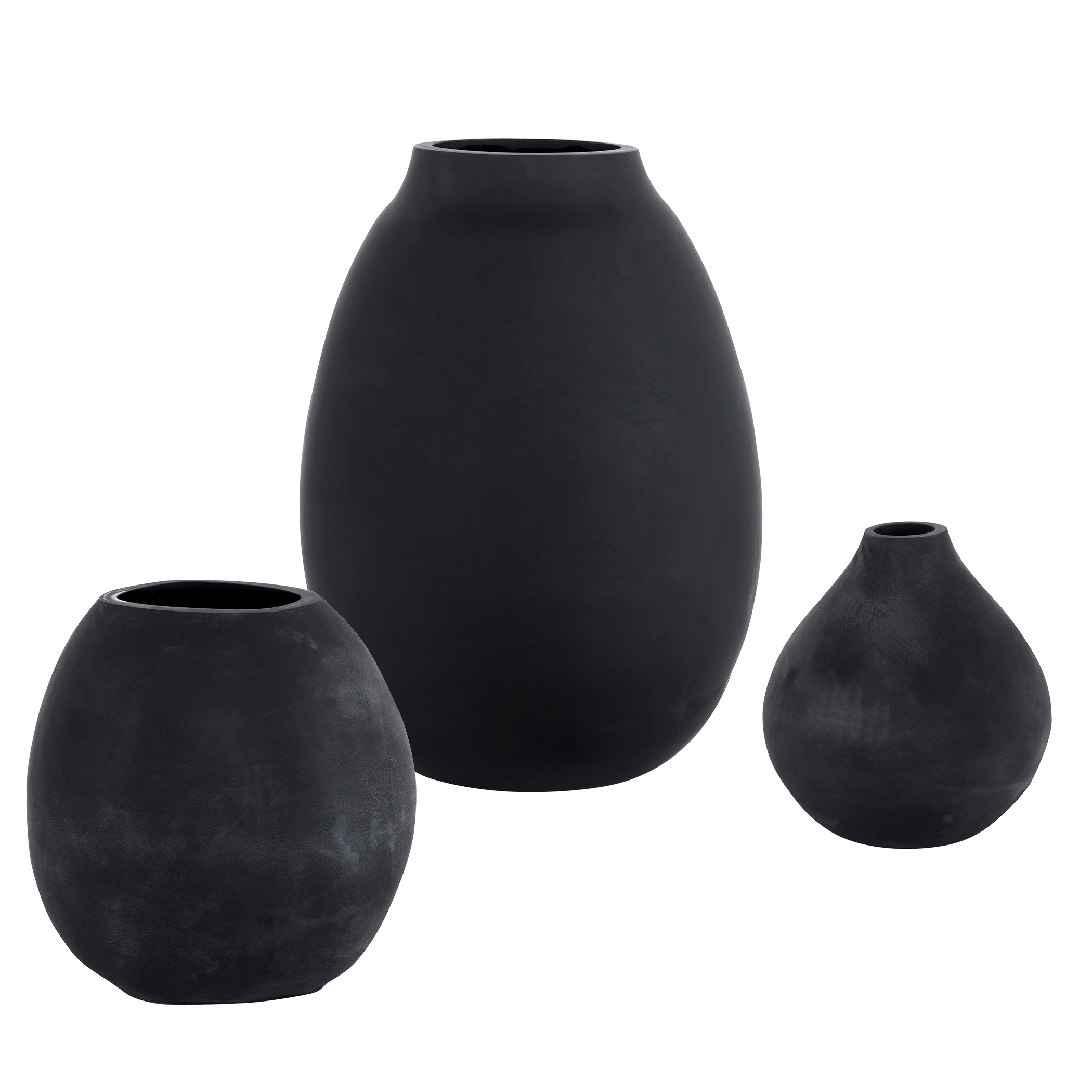Uttermost Home Accents Hearth Matte Black Vases, Set/3 18068 Uttermost Home Accents Hearth Matte Black Vases, Set/3 18068