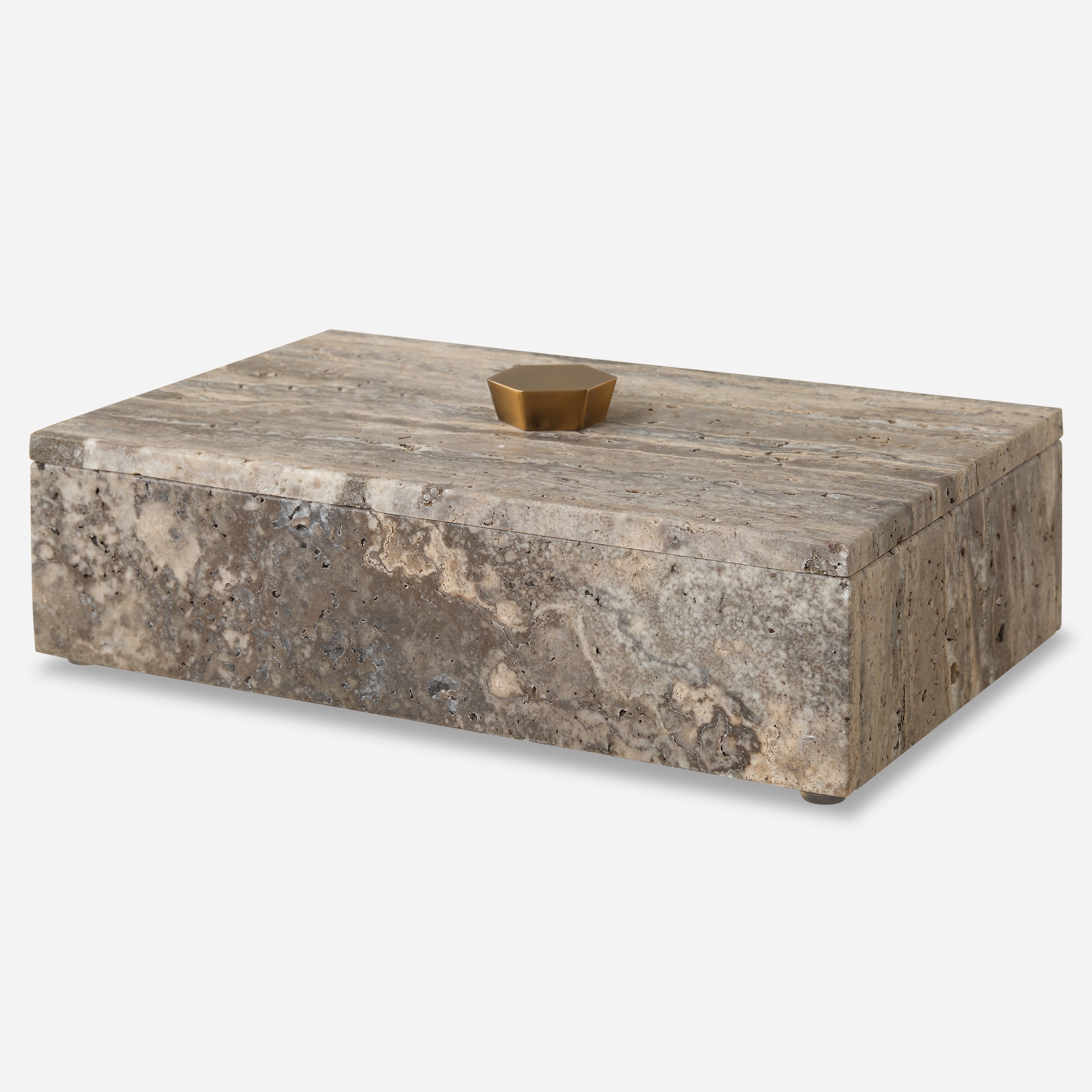 Griseus Travertine Stone Box UT18153