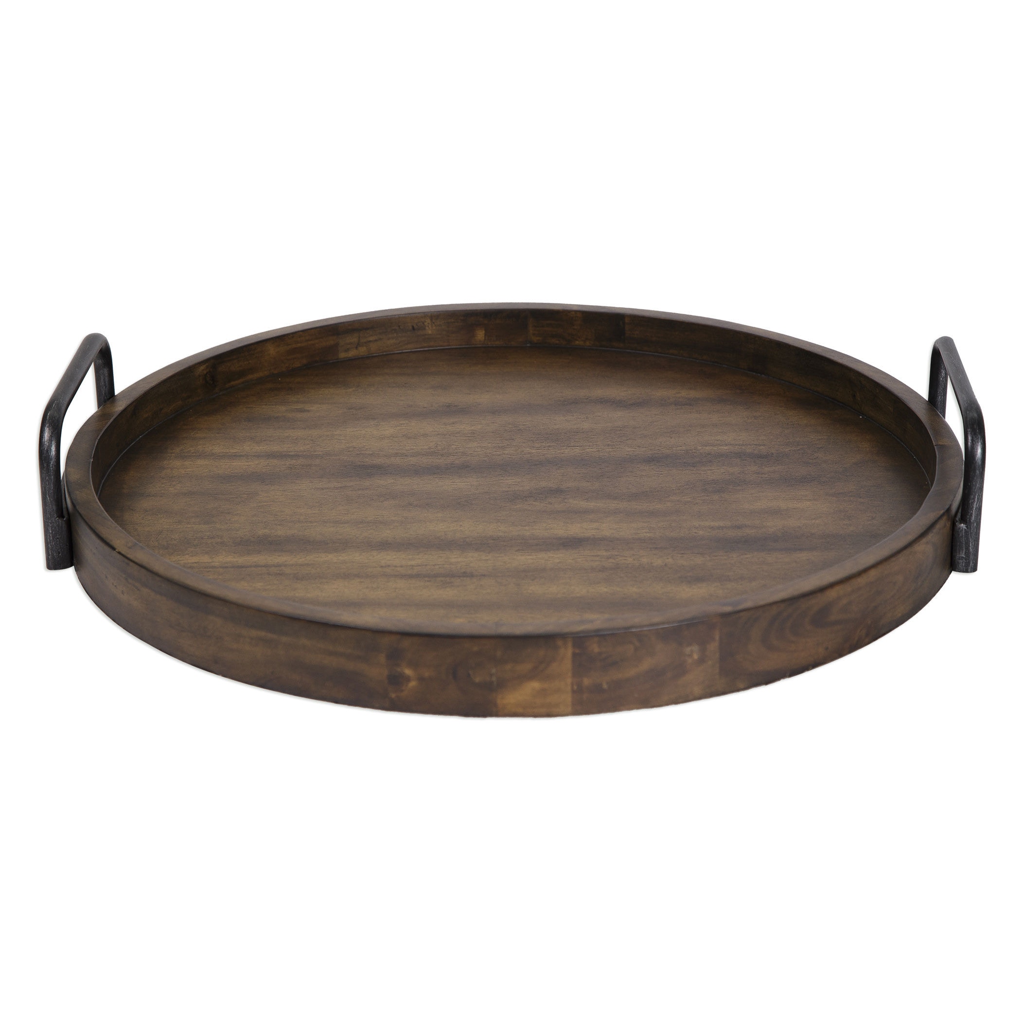 wood and iron tray