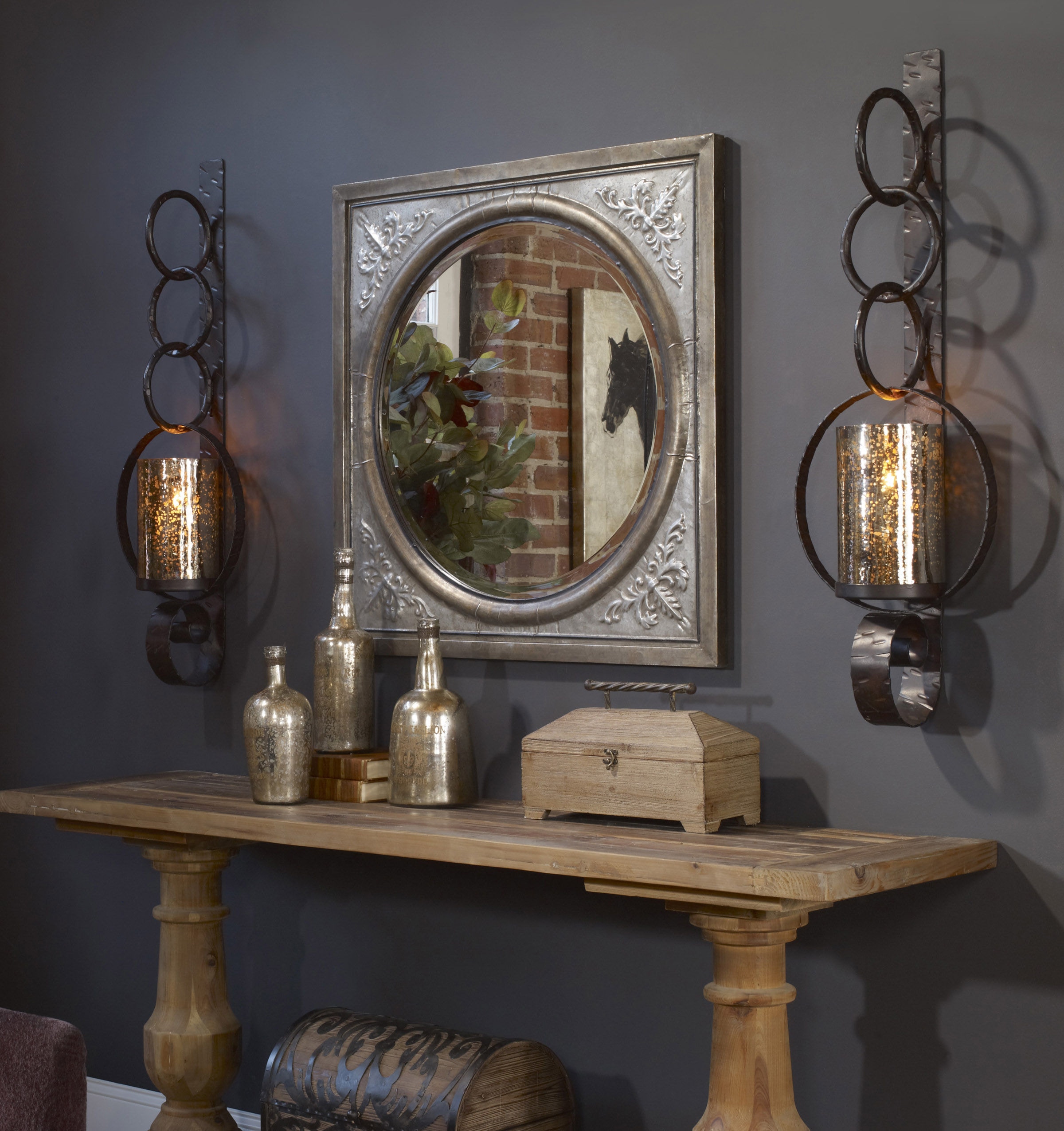 uttermost falconara metal wall sconce