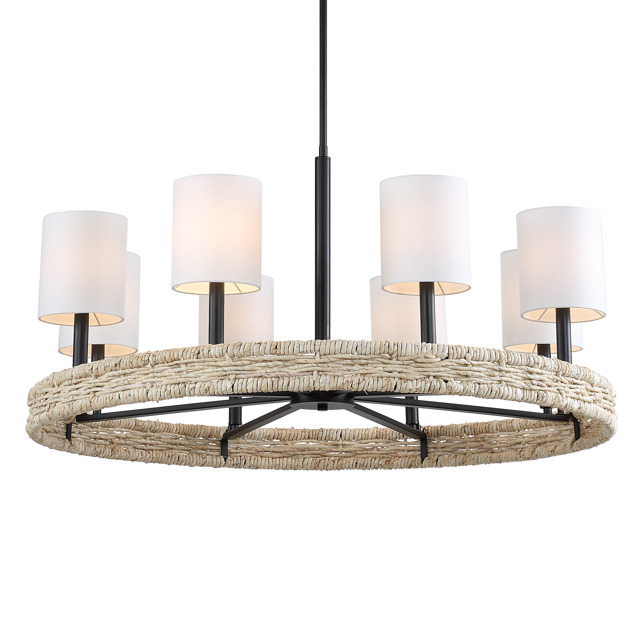 Uttermost Ceiling Lights Faiyam 8 Light Rattan Chandelier 21393