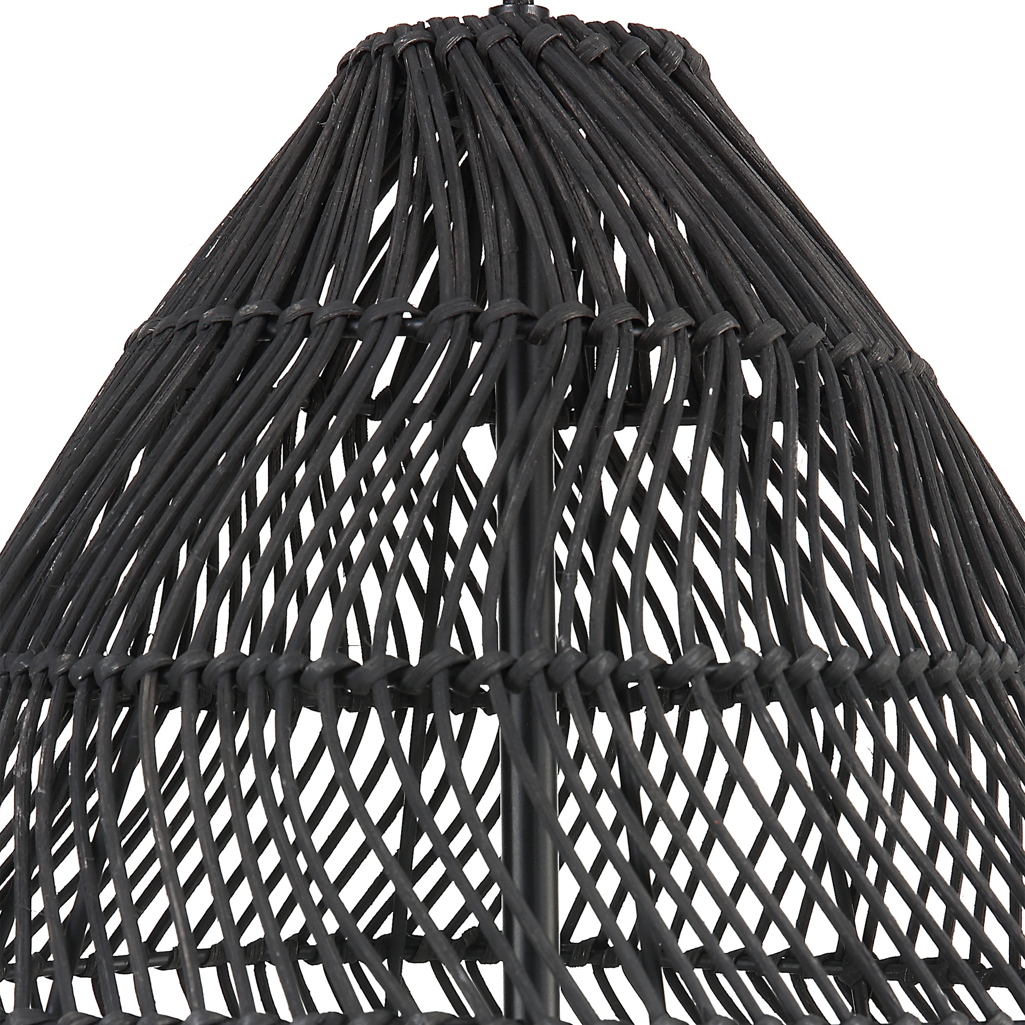 Uttermost Ceiling Lights Nandi 1 Light Woven Black Pendant