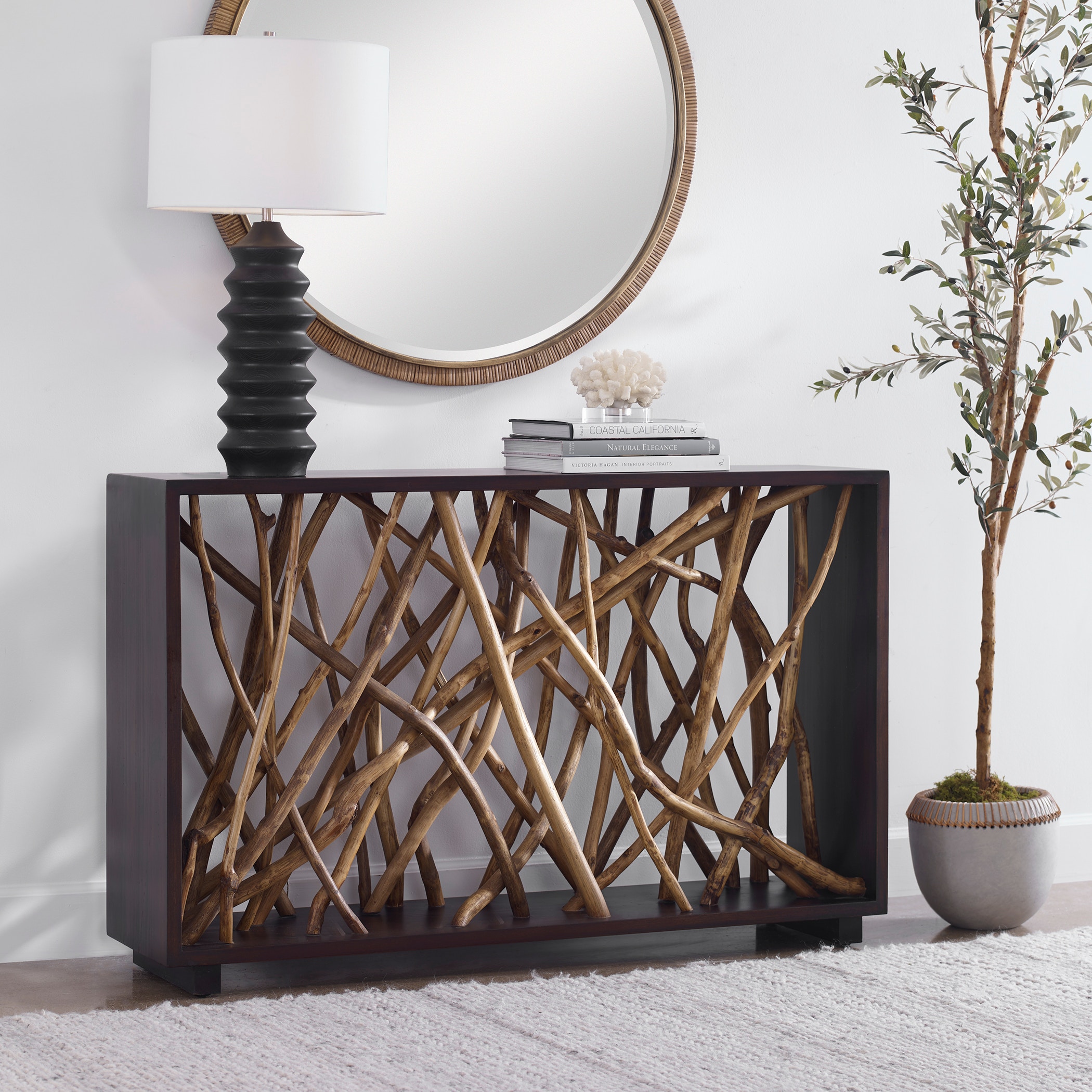 YAMA Table ウォルナット Teak Maze Console Table UT22901