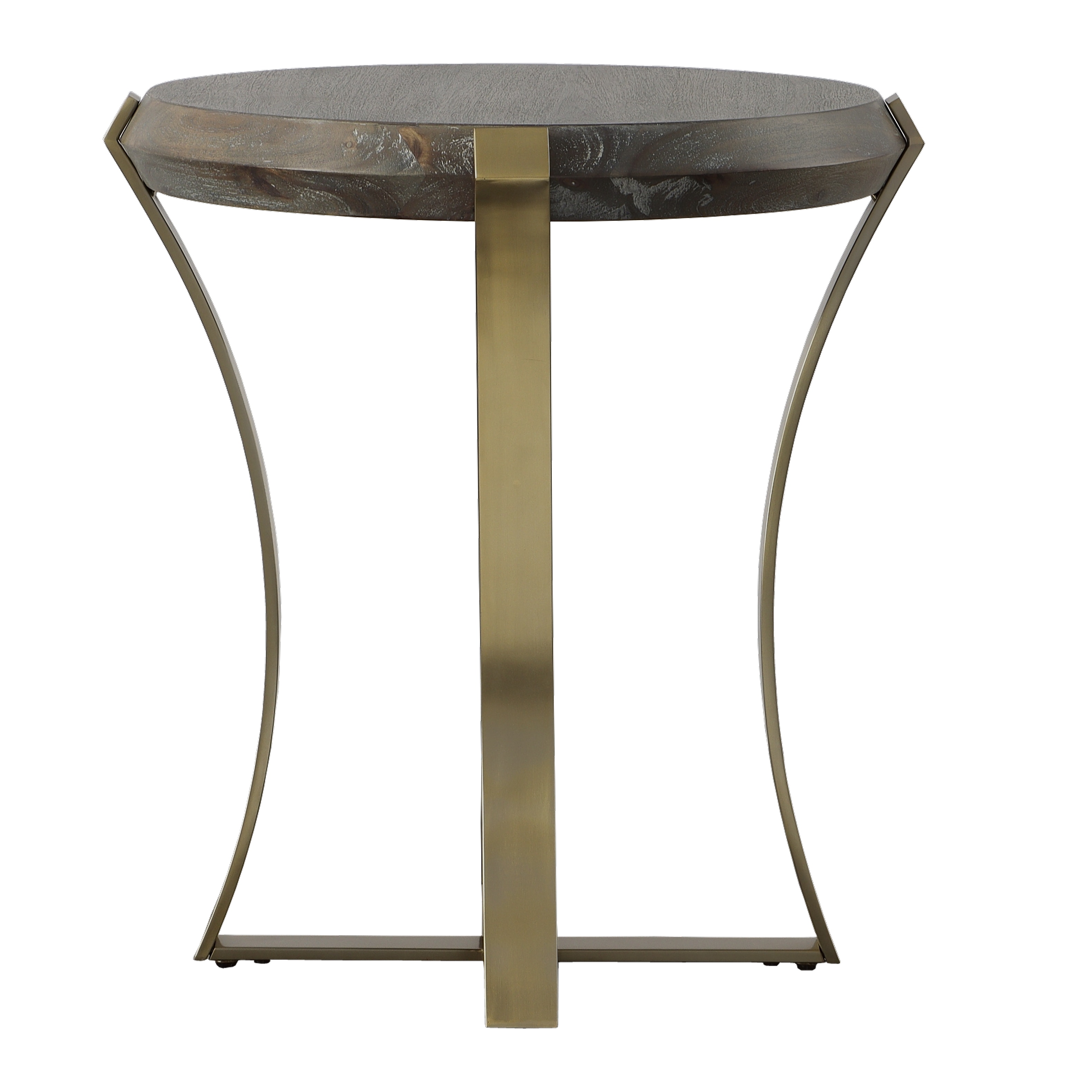 Unite Brass Leg Wood Side Table UT22940