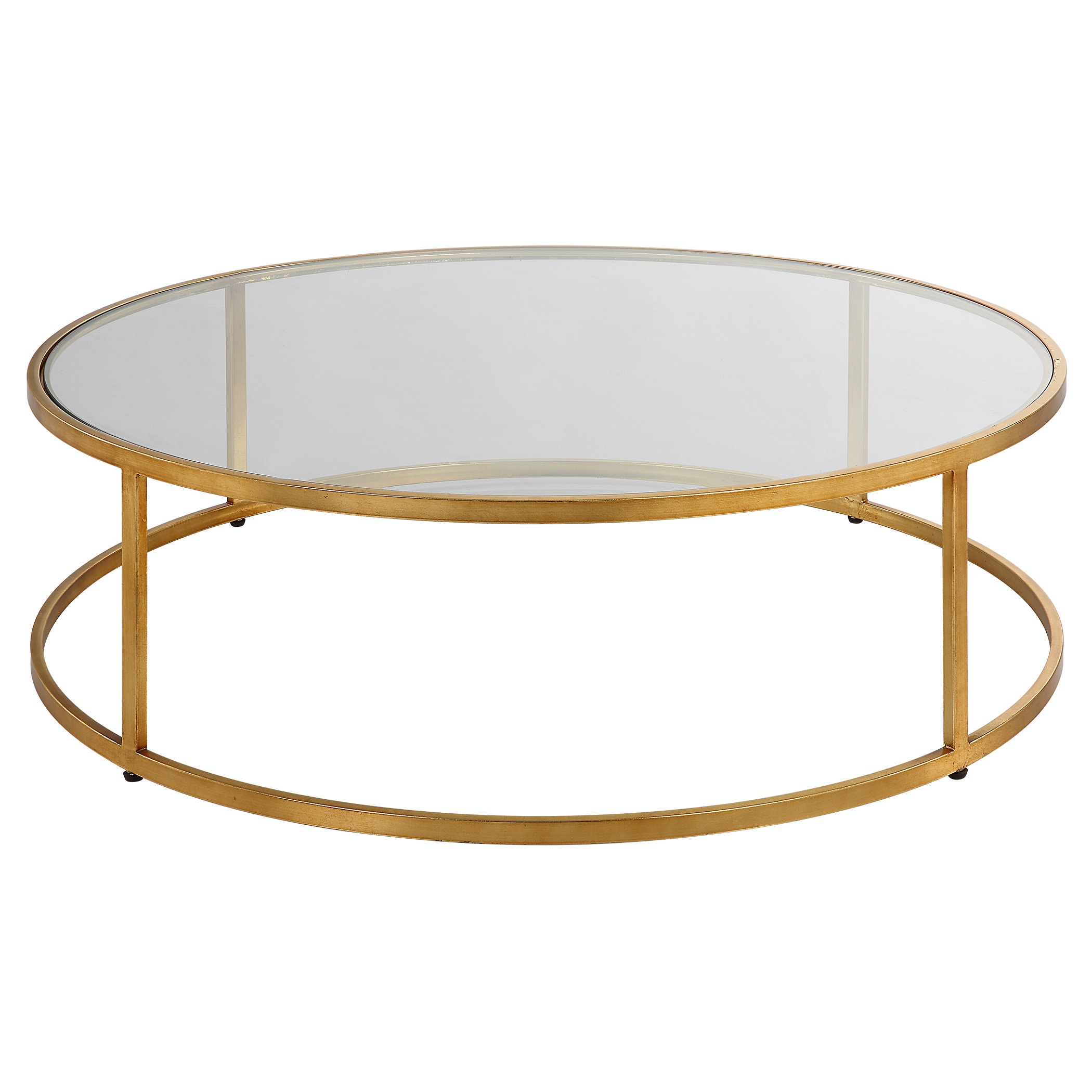Uttermost round glass coffee table discount