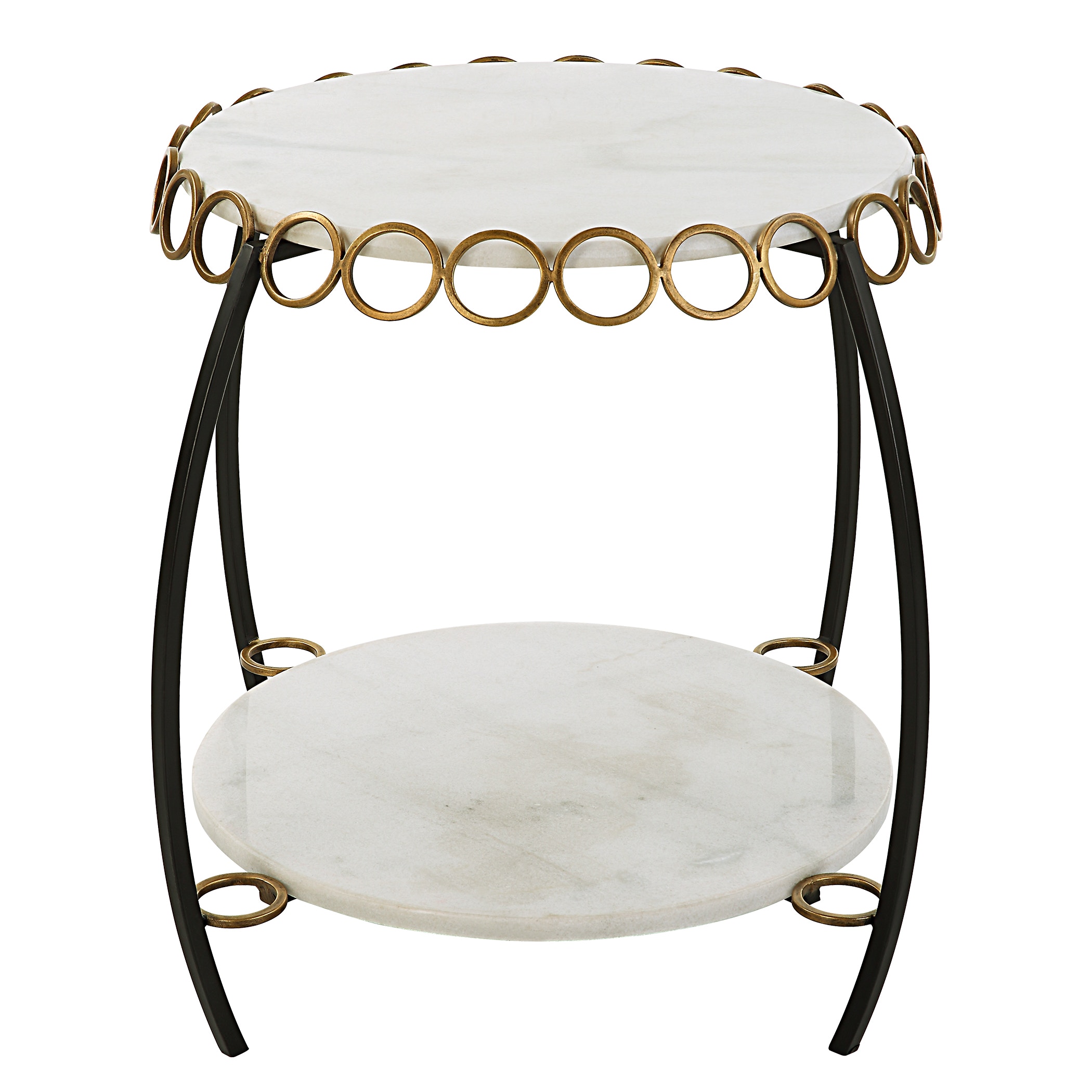 Chainlink White Marble Side Table UT22974