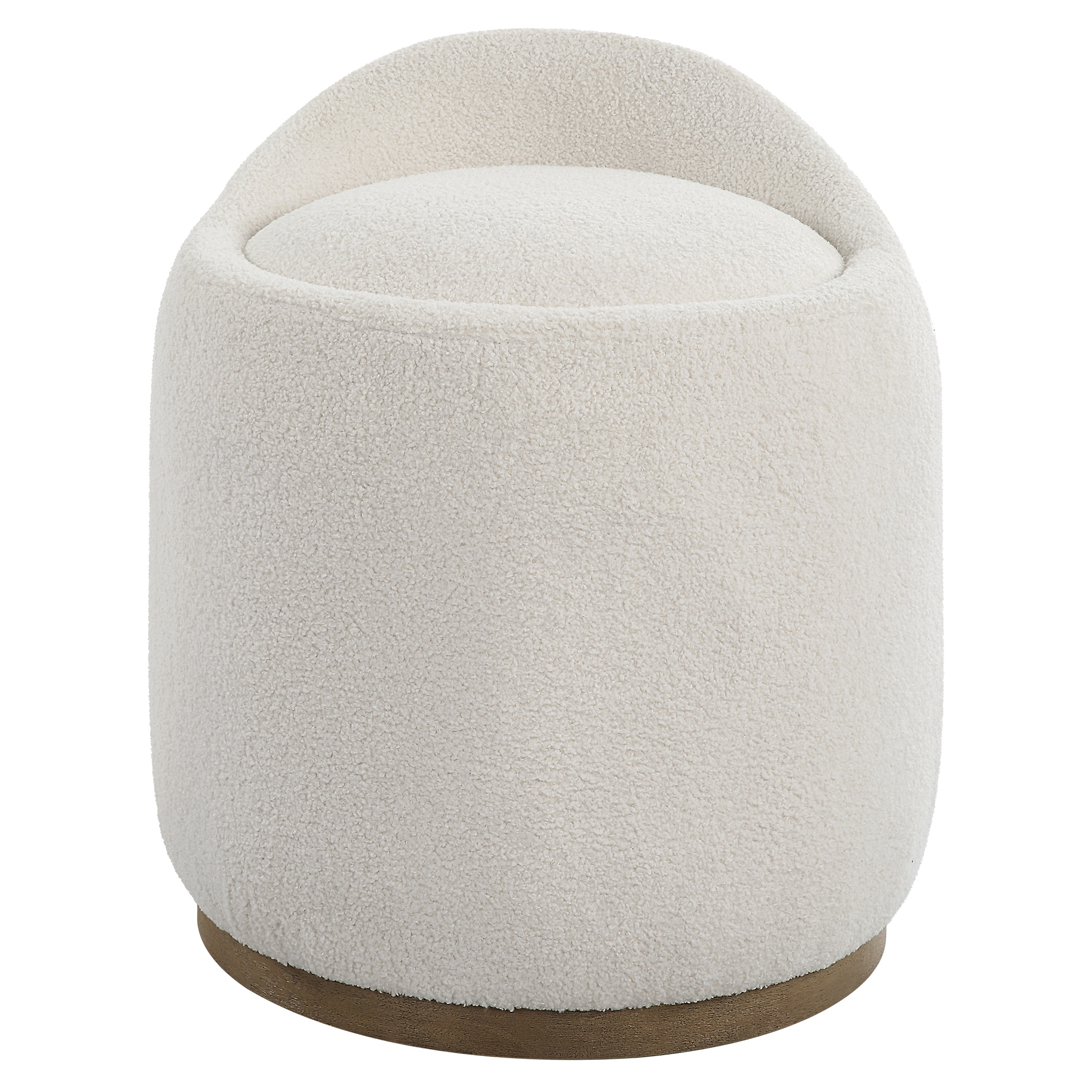 Swirl Swivel Sheepskin Ottoman UT23186